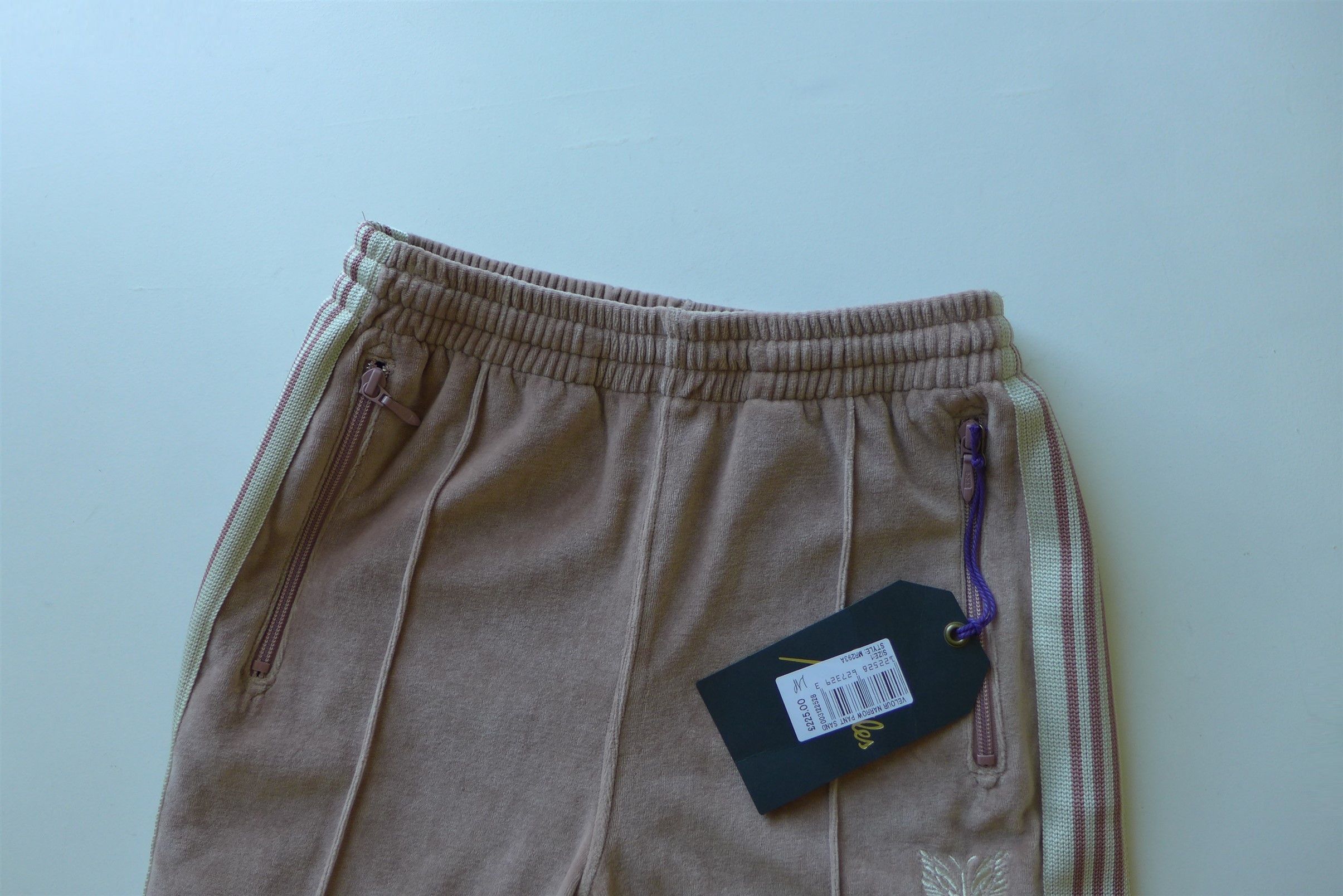 Needles Needles Narrow Track Pant - Old Rose Velour Size US 30 / EU 46 - 6 Thumbnail