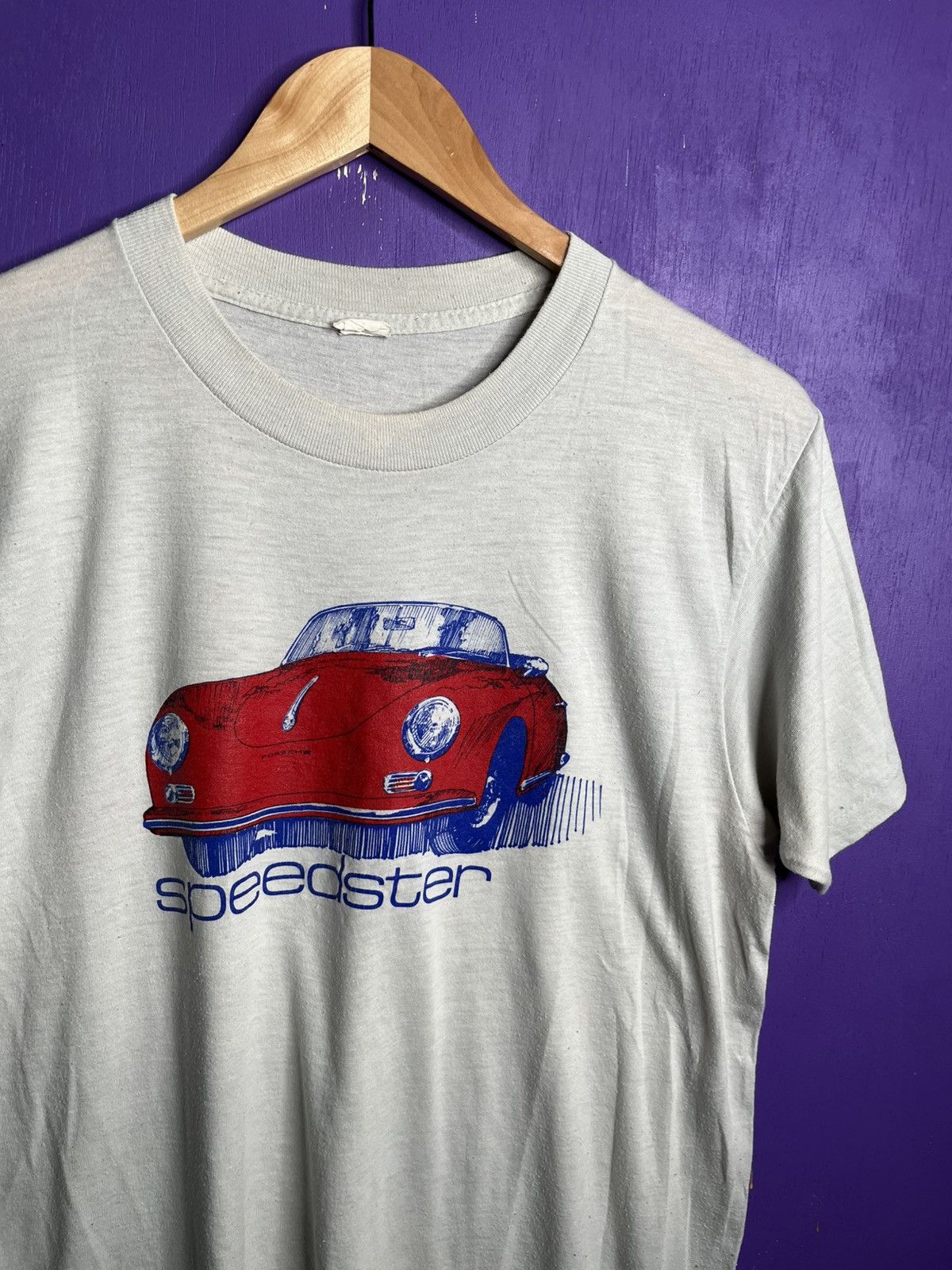 Vintage Vintage 80s Porsche Speedster car promo t-shirt Size US M / EU 48-50 / 2 - 3 Thumbnail