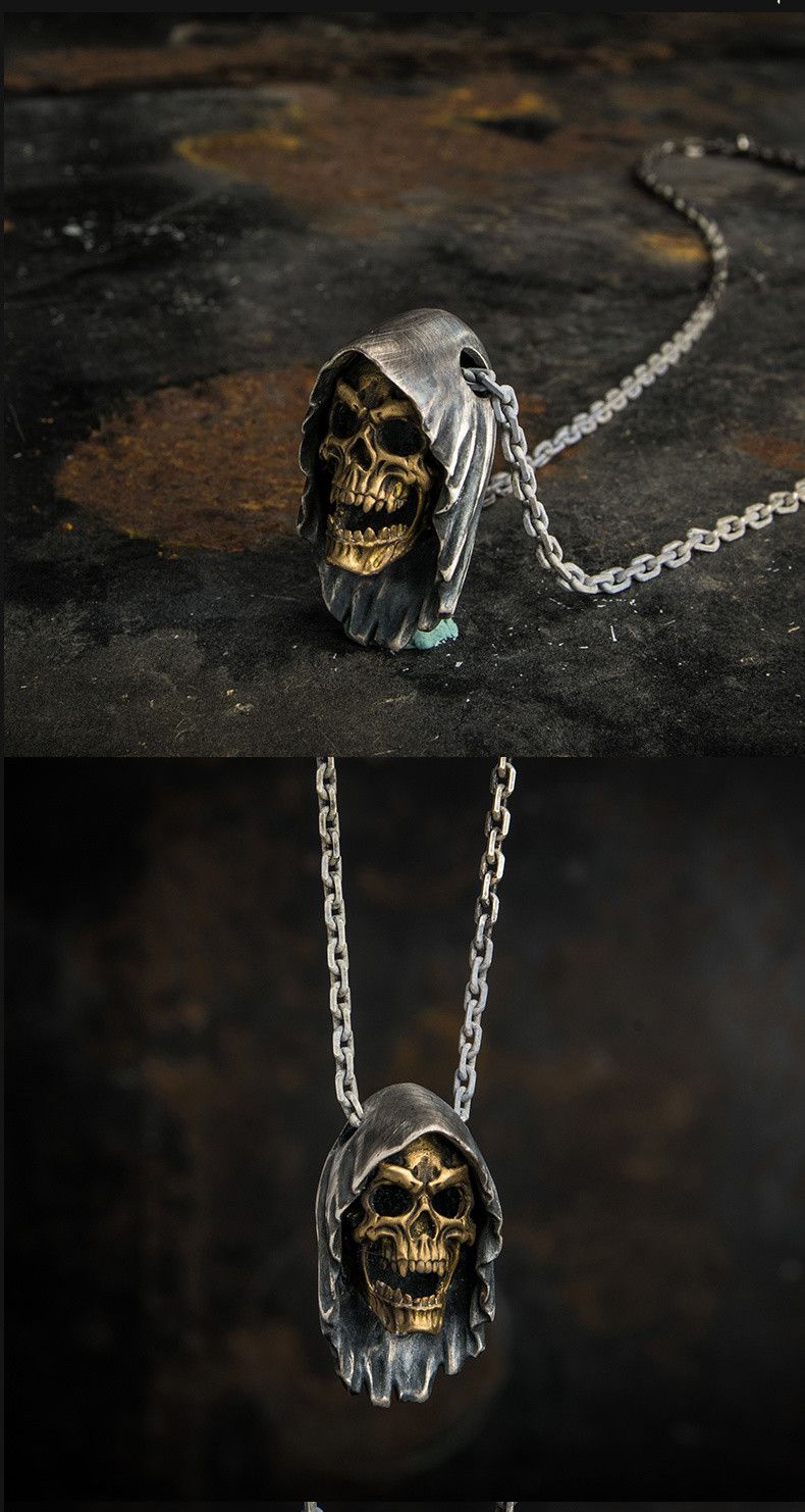 Jewelry Angle Skull Necklace Size ONE SIZE - 1 Thumbnail