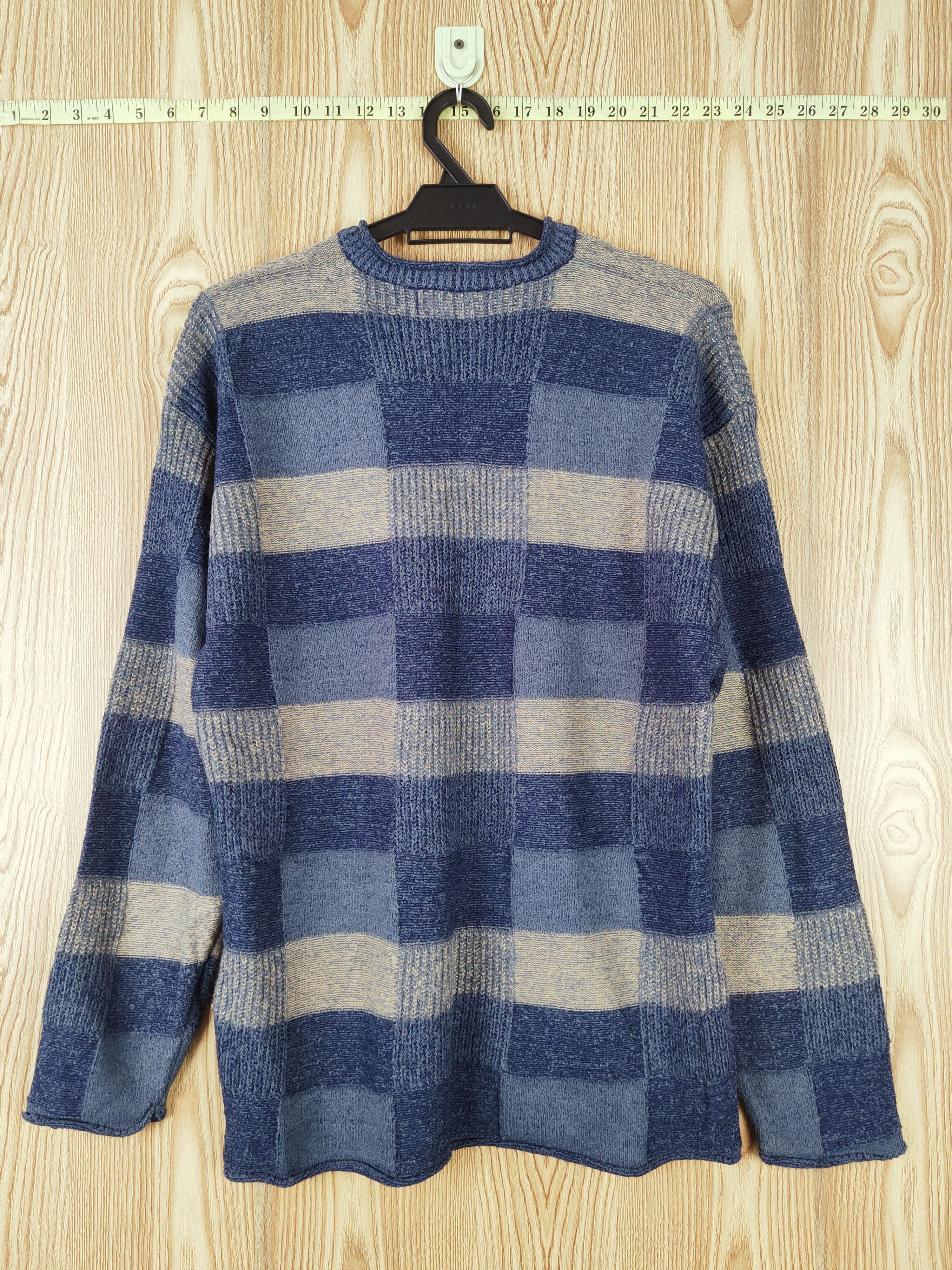 Homespun Knitwear × Japanese Brand × Vintage Cynthia Blue checkered Knitwear Sweatshirts #W672 Size US M / EU 48-50 / 2 - 7 Thumbnail