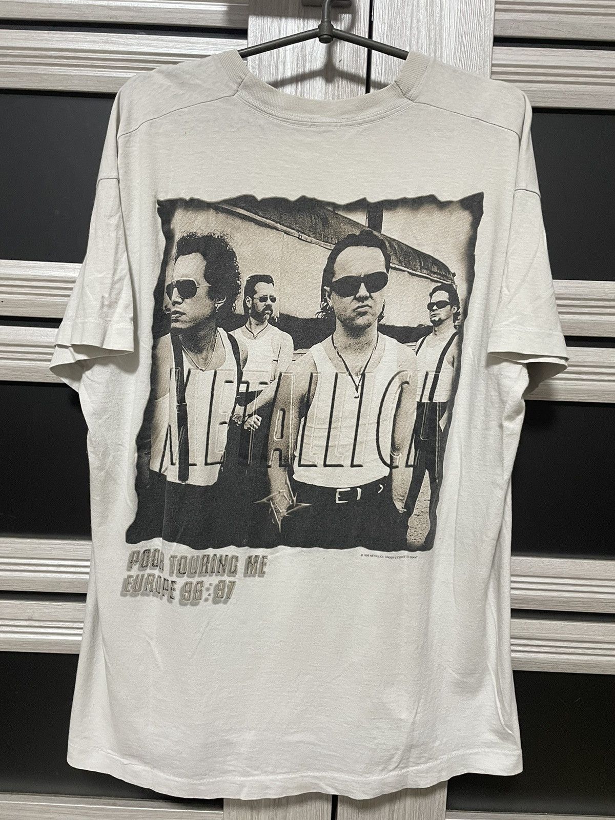 Band Tees × Metallica × Vintage Vintage 1996 Metallica Poor Touring Me Europe 96/97 T Shirt Size US L / EU 52-54 / 3 - 1 Thumbnail