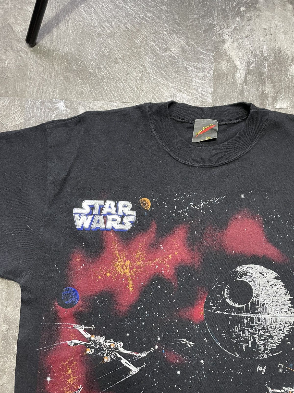 Star Wars Vintage 90s Star Wars X-Wing Death Star Tee Wing Fighters Size US L / EU 52-54 / 3 - 4 Thumbnail