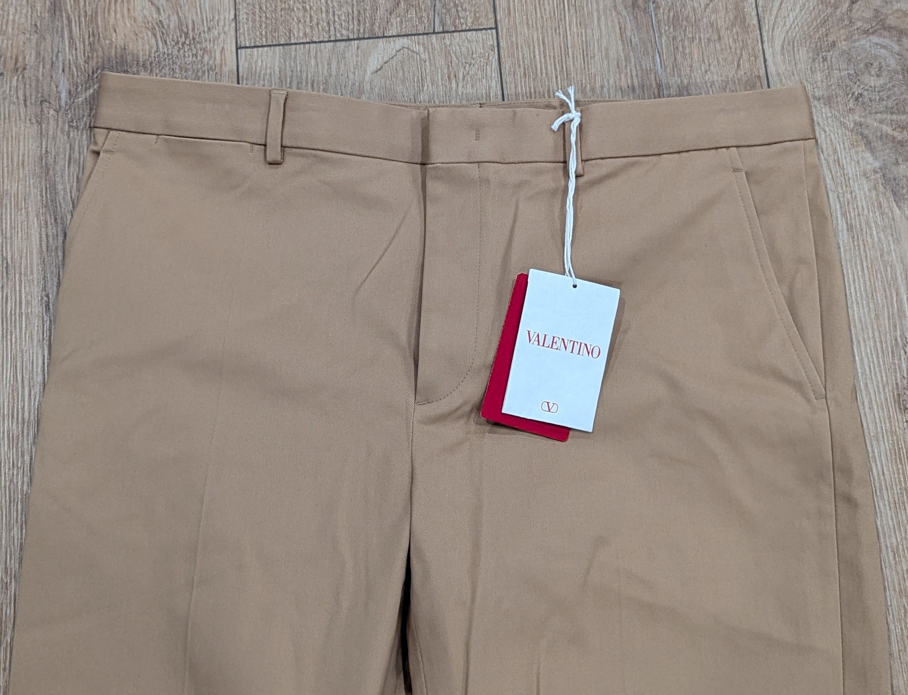 Valentino Valentino Flat Front Chino Pants Beige 52 US 36 Size US 36 / EU 52 - 2 Thumbnail