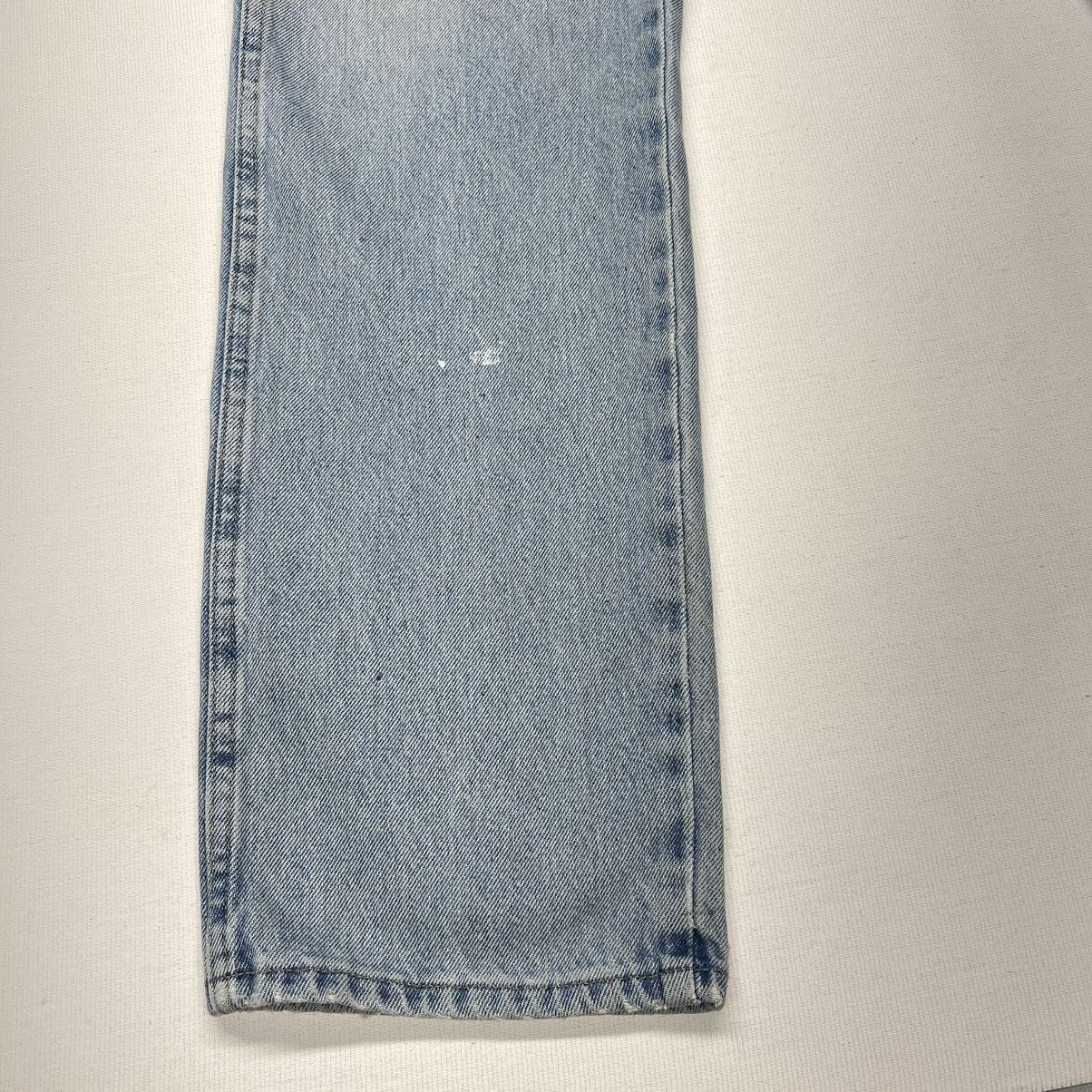 Vintage × Wrangler Wrangler Jeans Blue Straight Ripped Faded Denim Worn Y2K Size US 33 - 3 Thumbnail