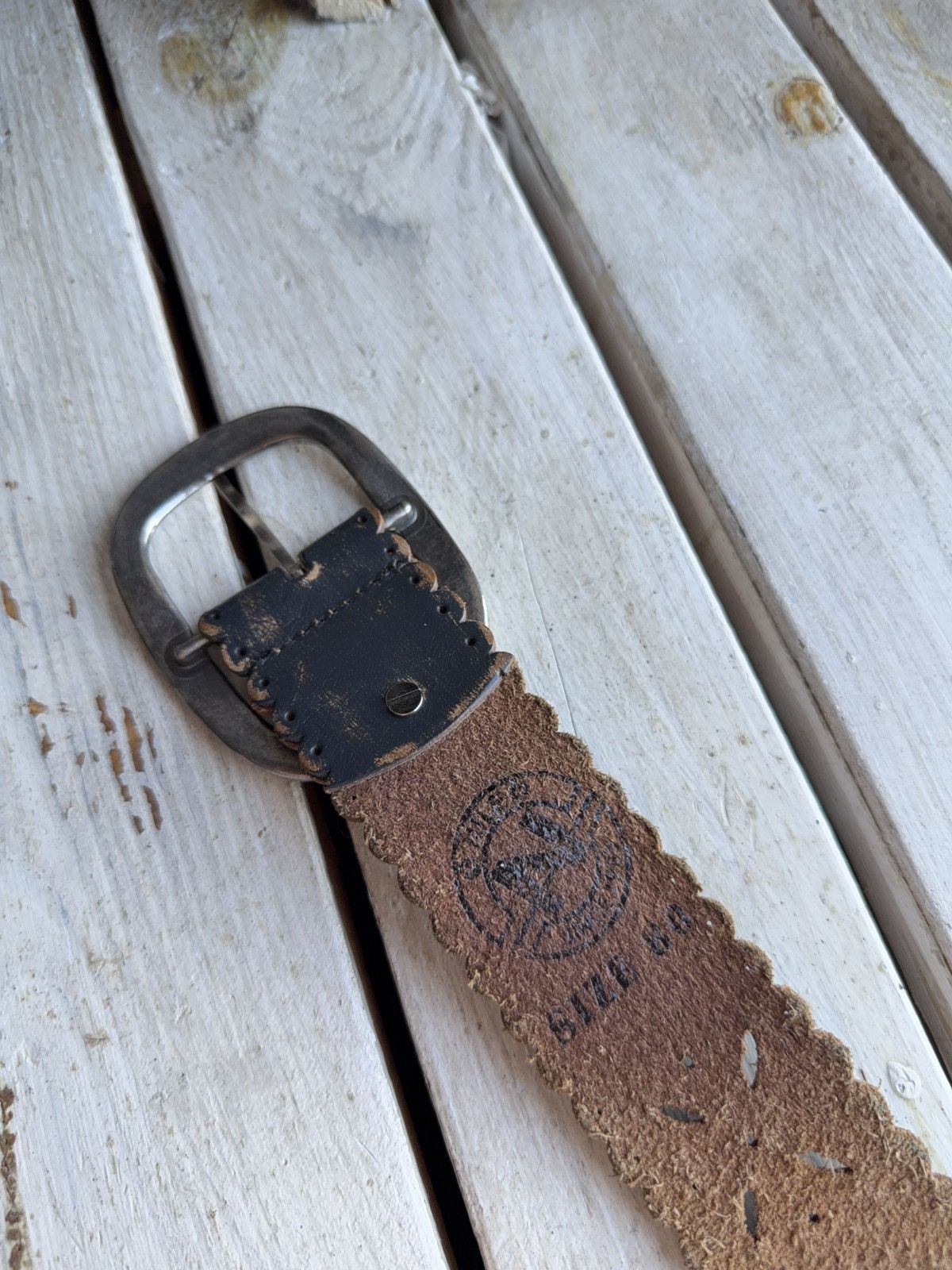 Japanese Brand Vintage Japanese Leather Punk Emo Rock Goth Y2K Drill belt Size ONE SIZE - 10 Thumbnail