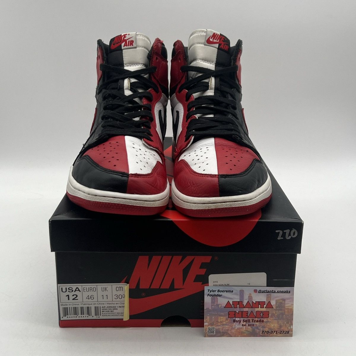 Nike Air Jordan 1 high homage to home Size US 12 / EU 45 - 2 Thumbnail