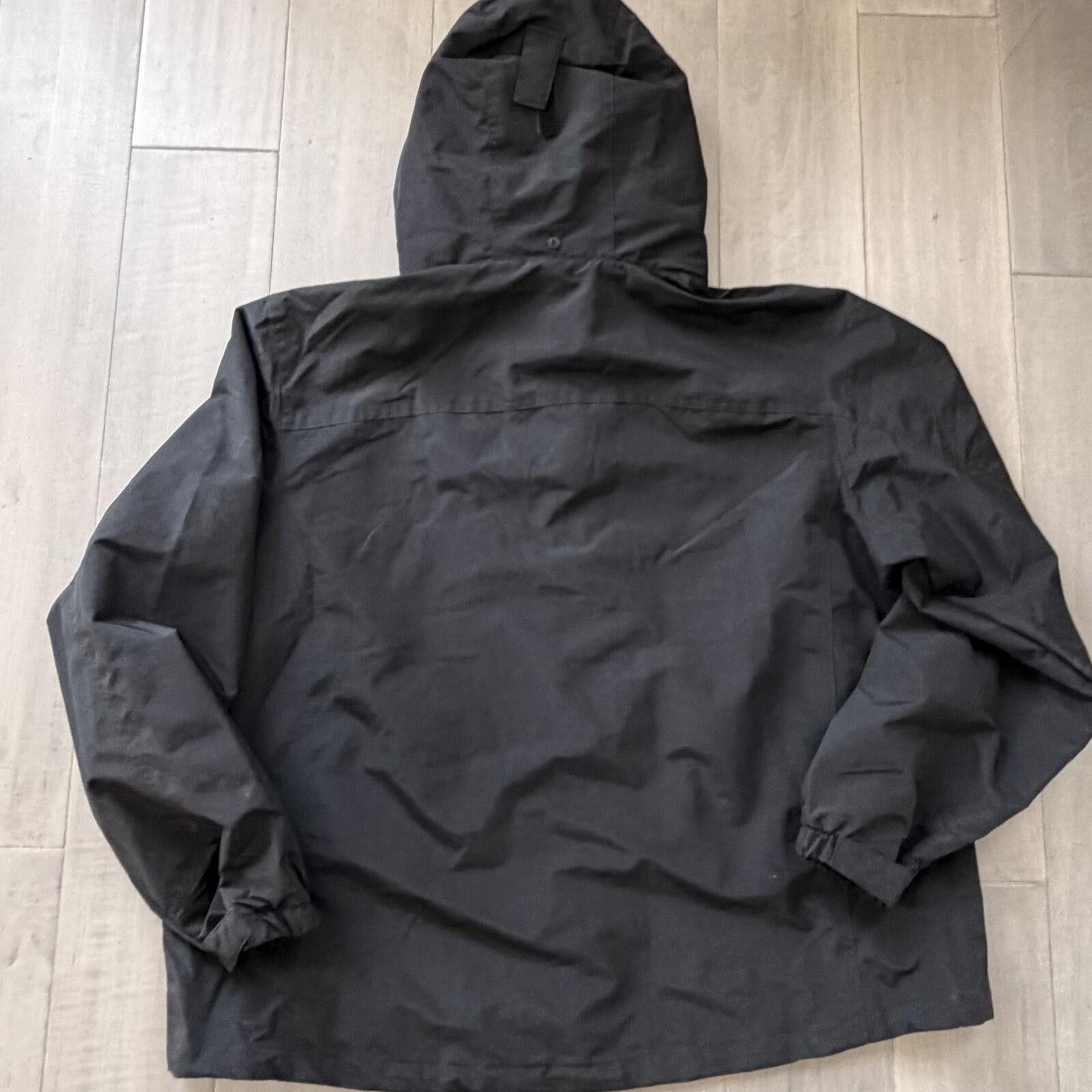 Lands' End Lands' End Men's Black Nylon Hooded Jacket Size XXL Size US XXL / EU 58 / 5 - 7 Thumbnail