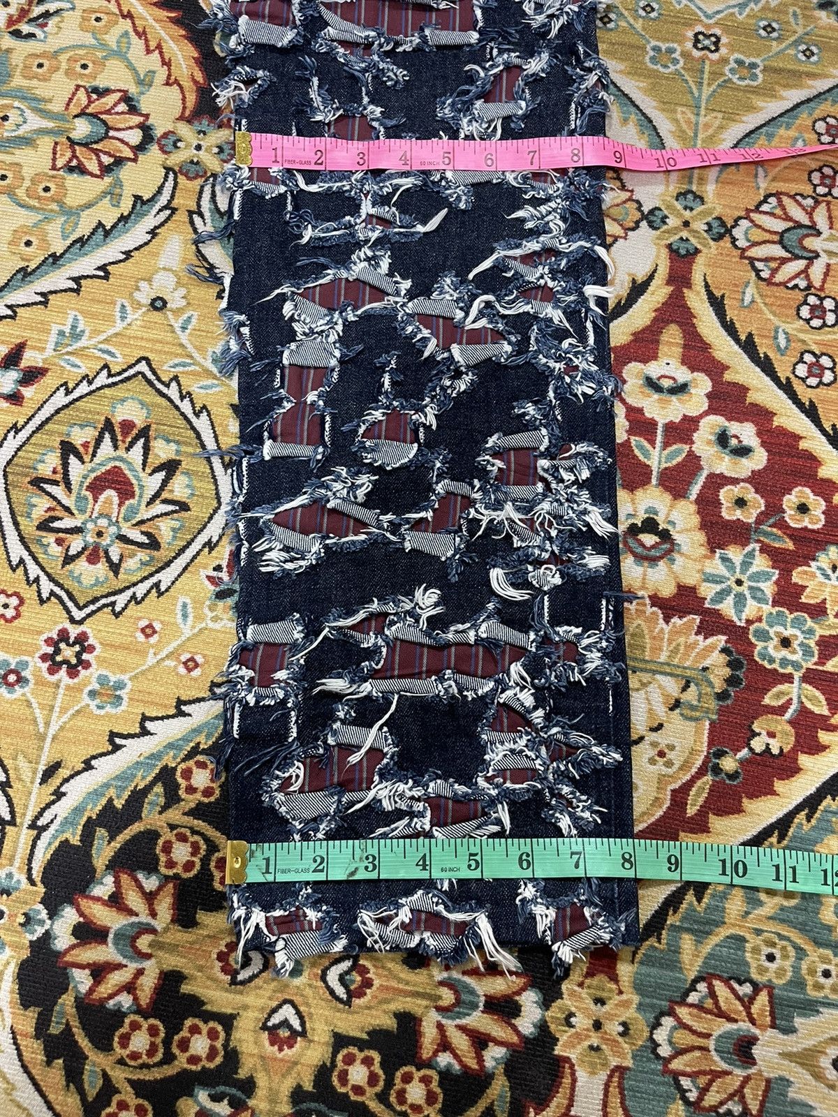 Japanese Brand Vintage Altch Destroyed Rips And Patchess Distressed Jeans Size US 29 - 17 Thumbnail