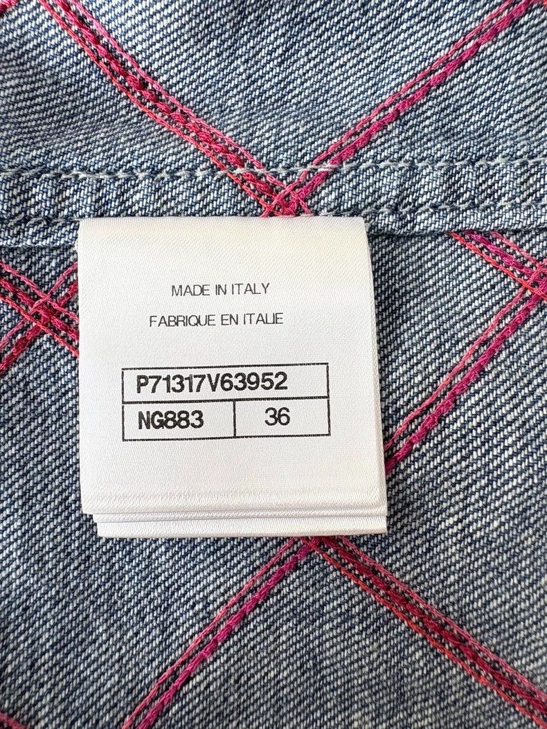 Chanel Chanel 22coco beach diamond checkered denim suspenders Size XS / US 0-2 / IT 36-38 - 7 Thumbnail