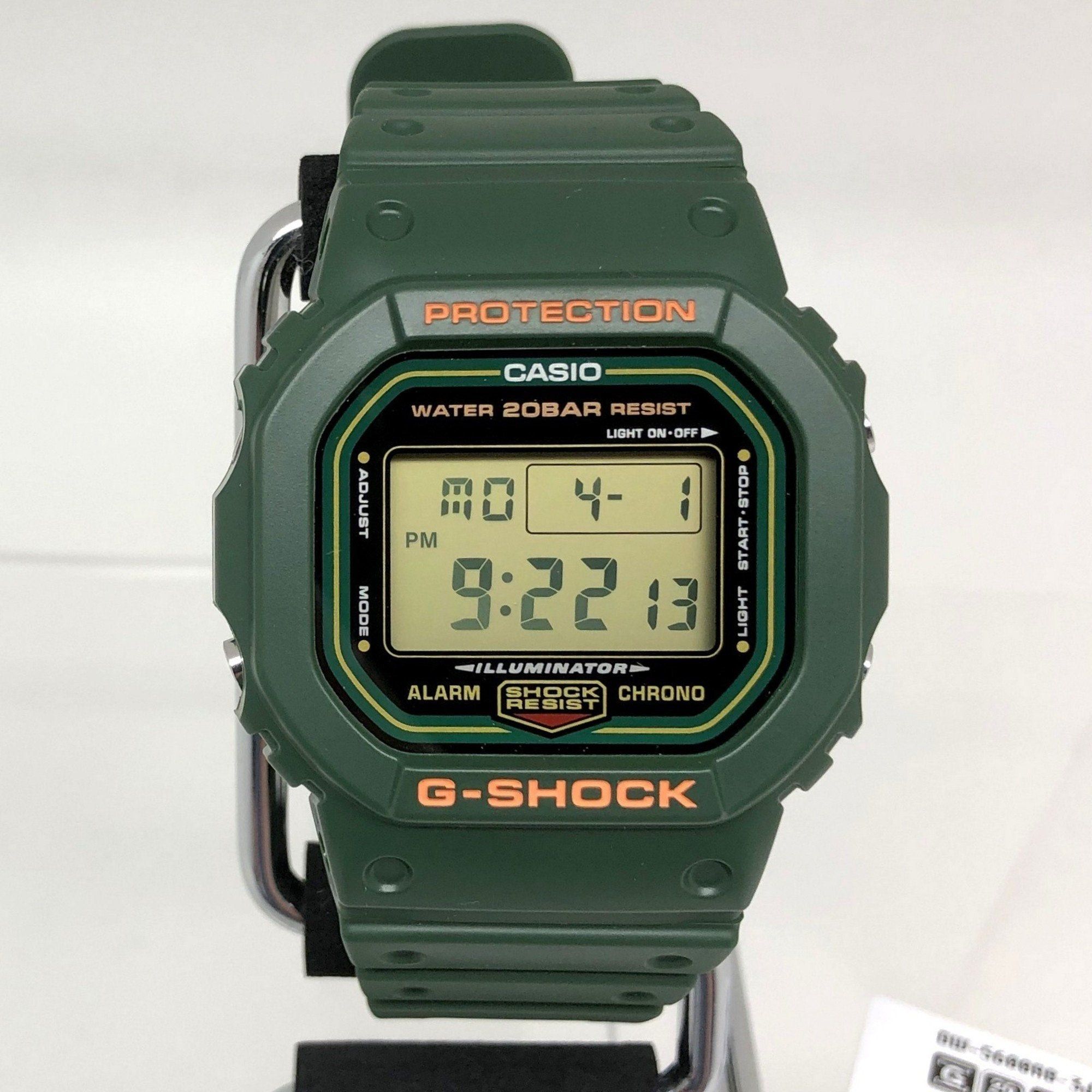 image of Casiog-Shock Watch Dw-5600Rb-3Jf Early Color Revival Digital Quartz Green Men's Mikunigaoka Store I
