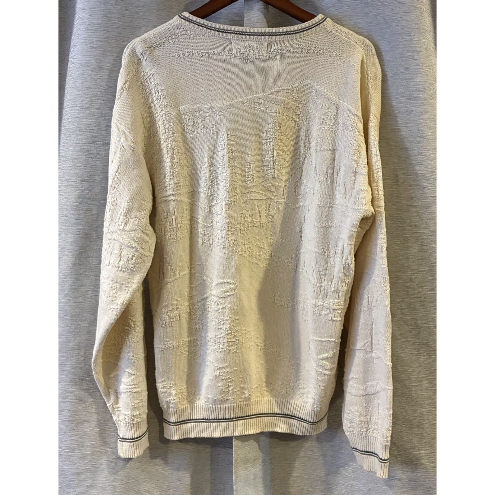 Vintage VINTAGE Cedar Falls Sweater Mens M Pullover Crew Neck White Deer Forest Wildlife Embroidered Heavyweight United States Size US M / EU 48-50 / 2 - 4 Thumbnail