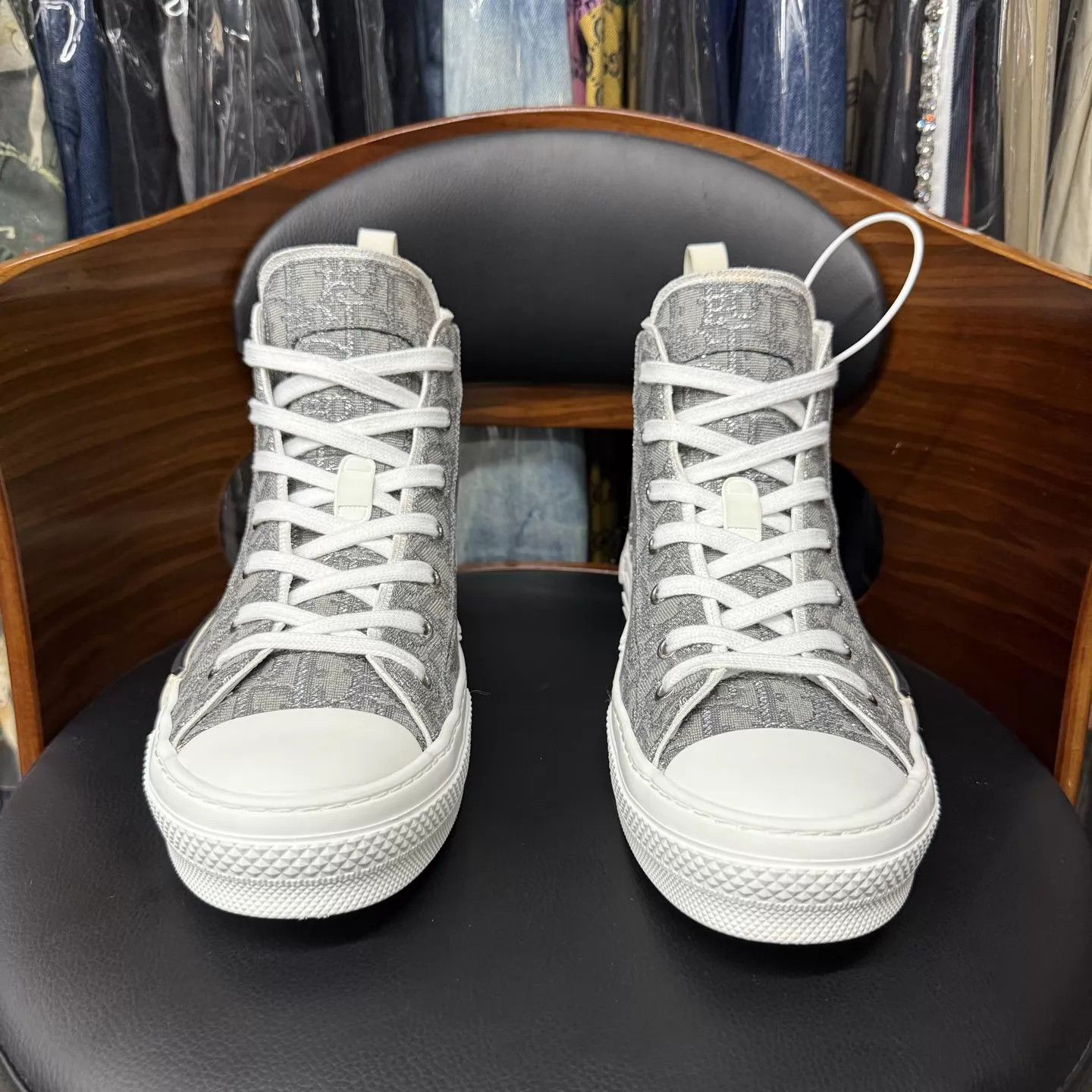 Dior Dior B23 Gray All Over Print Sneakers Near New 42 Size US 9 / EU 42 - 2 Thumbnail