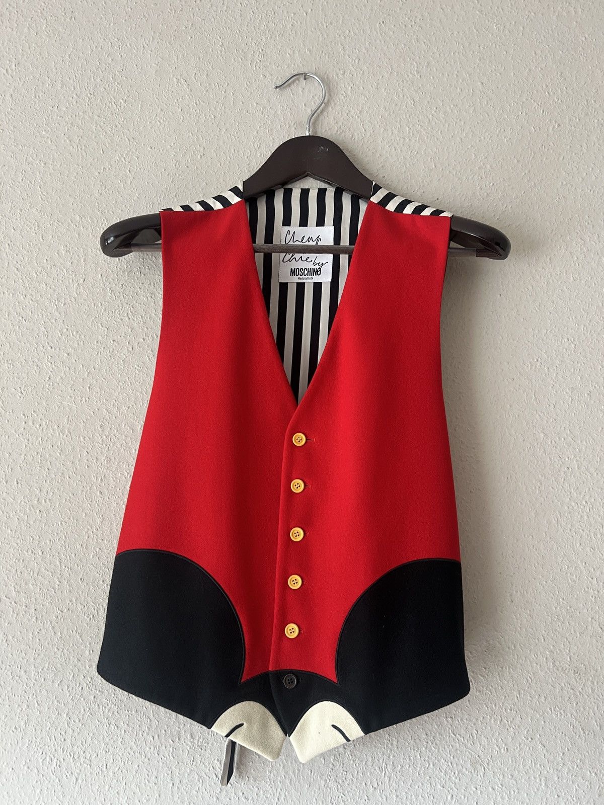 Moschino Moschino “Cheap and Chic” Mickey Mouse Wool Vest Size 40R - 2 Thumbnail