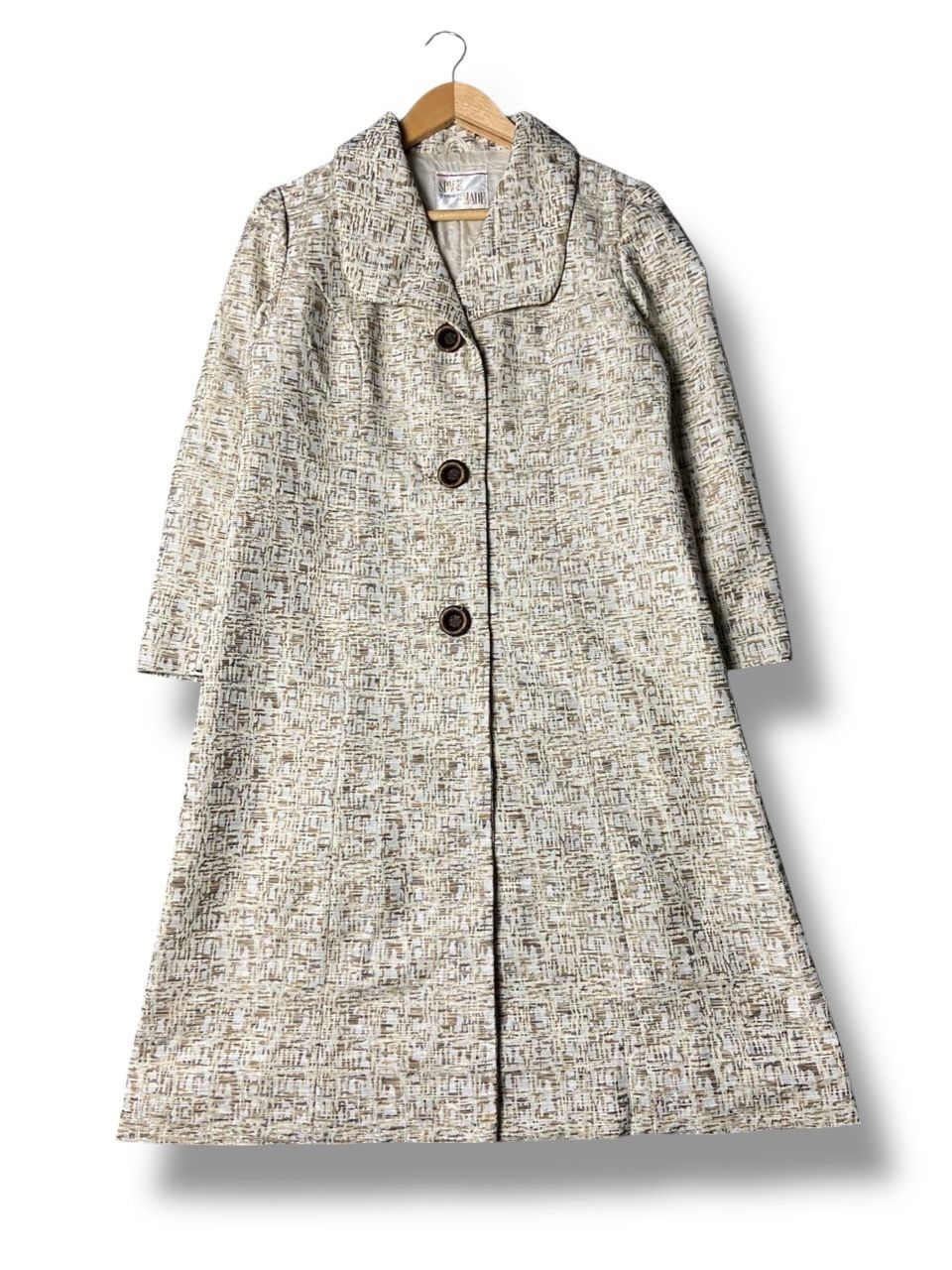 Japanese Brand Odakyu Space Made Single Breasted Long Coat (168) Size XS / US 0-2 / IT 36-38 - 1 Thumbnail