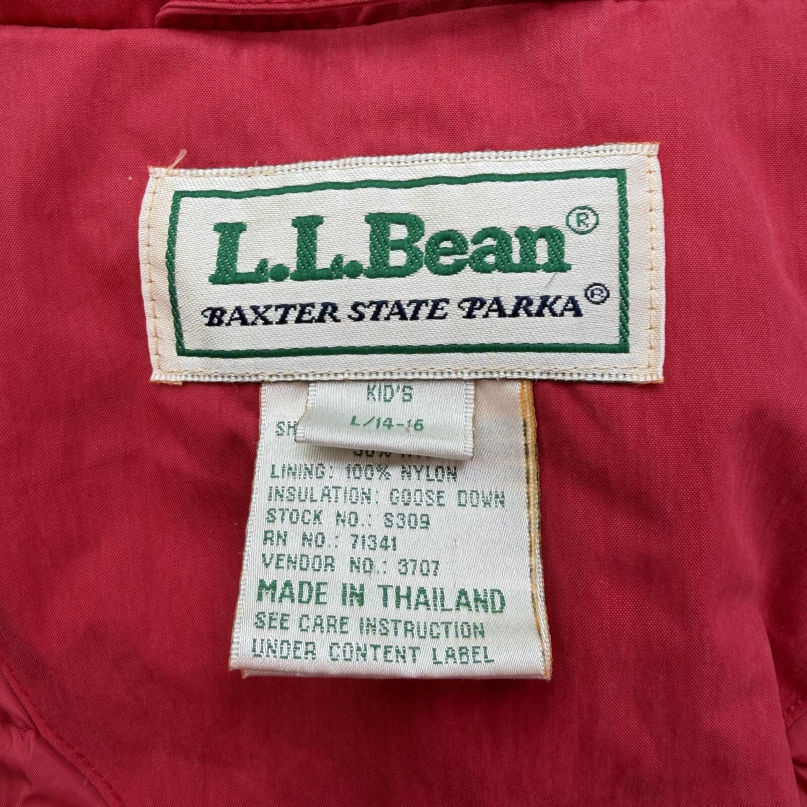 L.L. Bean Vintage 90s LL Bean Baxter State Parka Puffer Jacket L 14-16 Size US L / EU 52-54 / 3 - 4 Thumbnail