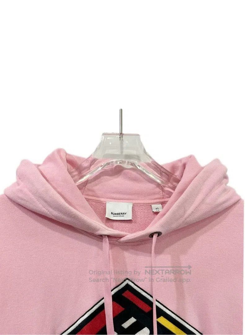 Burberry Burberry Embroidered Logo Pink Hoodie. Size US XL / EU 56 / 4 - 3 Thumbnail
