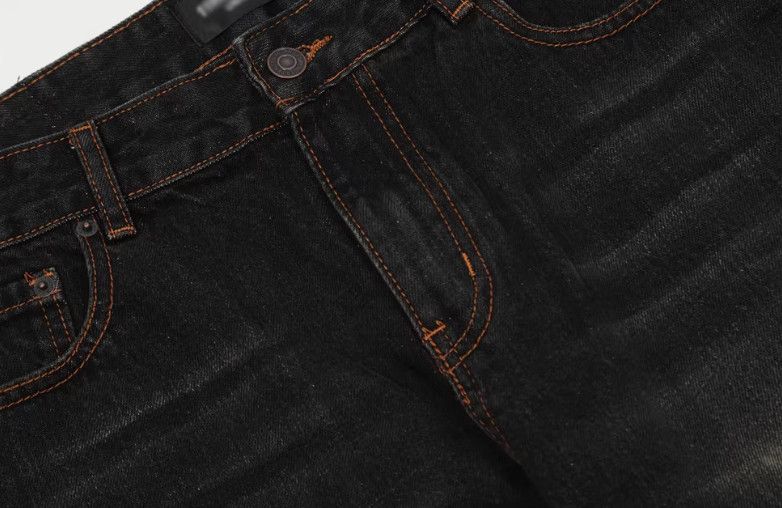 Japanese Brand Men's hippie loose color-blocked washed flared jeans Size US 32 / EU 48 - 4 Thumbnail