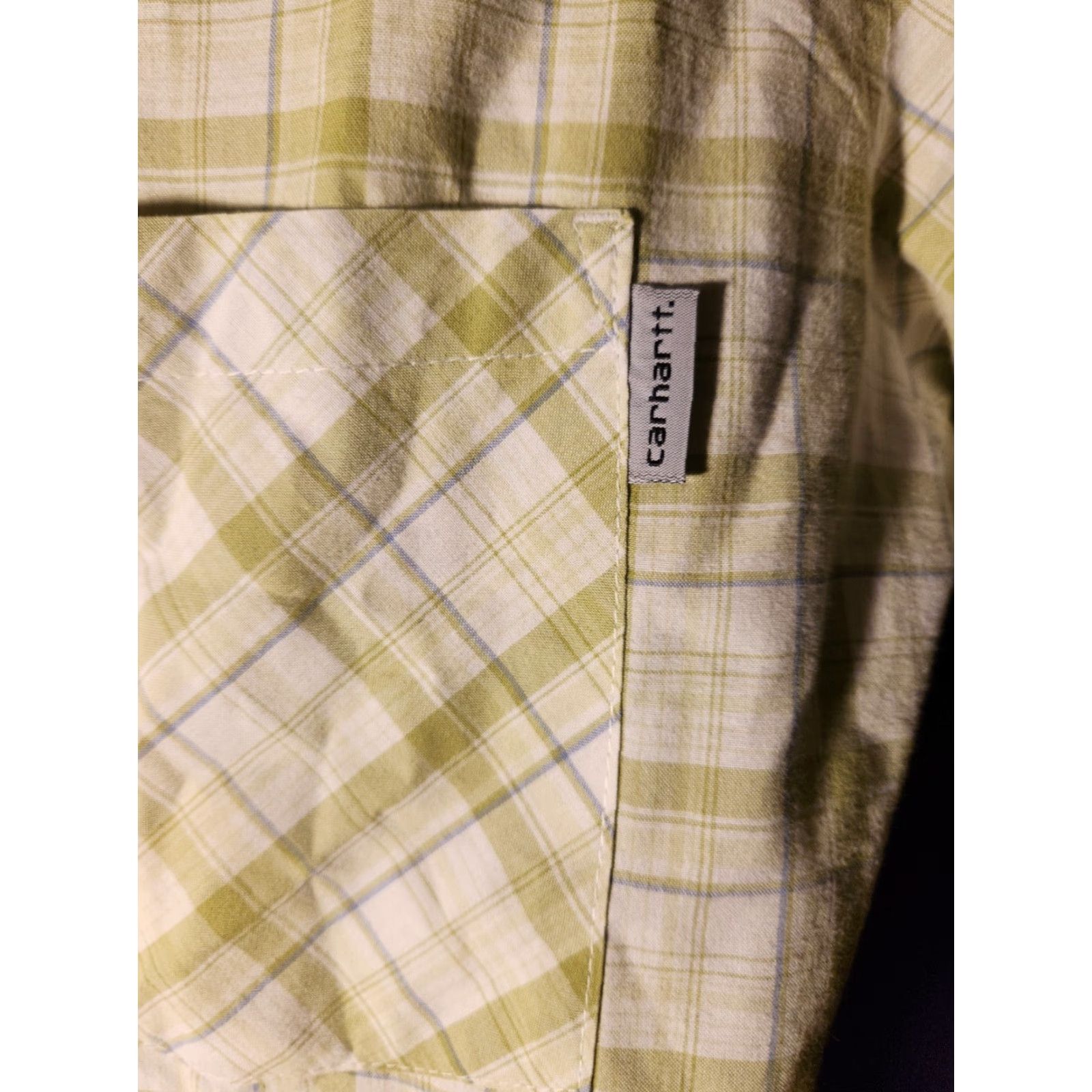 Carhartt Carhartt Men’s Short Sleeve Plaid Shirt 100% Cotton Green Sz M Medium Size US M / EU 48-50 / 2 - 2 Thumbnail