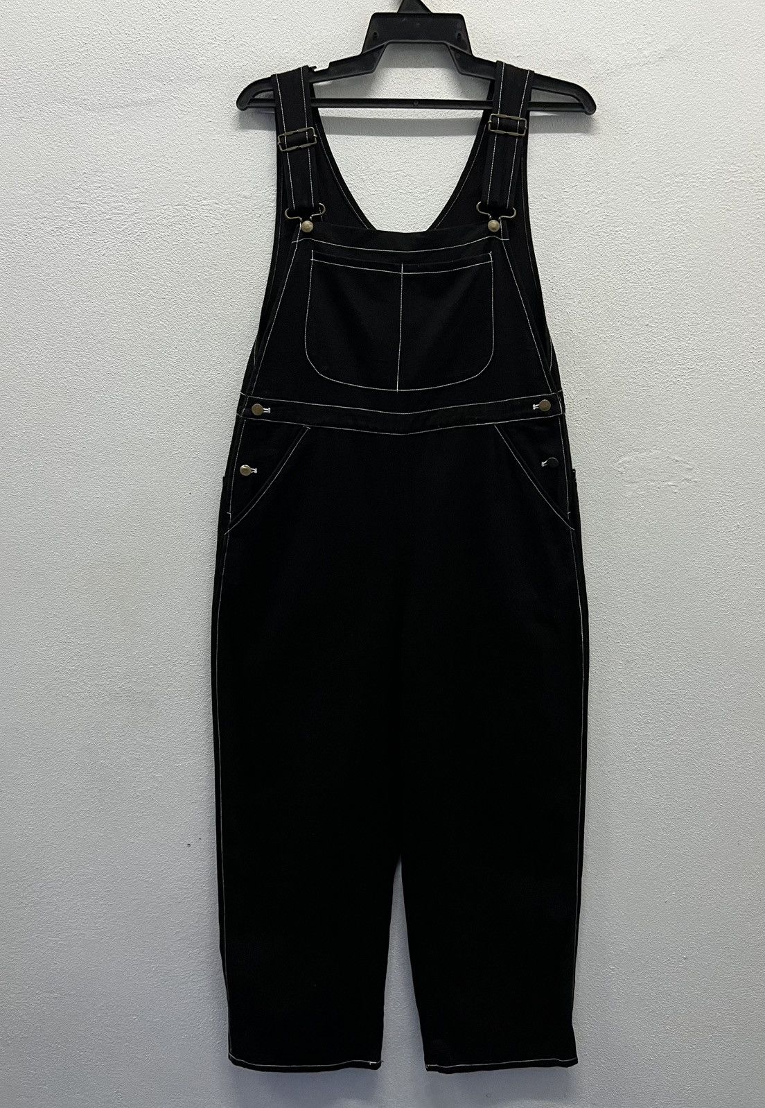 Japanese Brand × Vintage Vintage Black Cotton Overalls – Size M Size US 33 - 1 Thumbnail