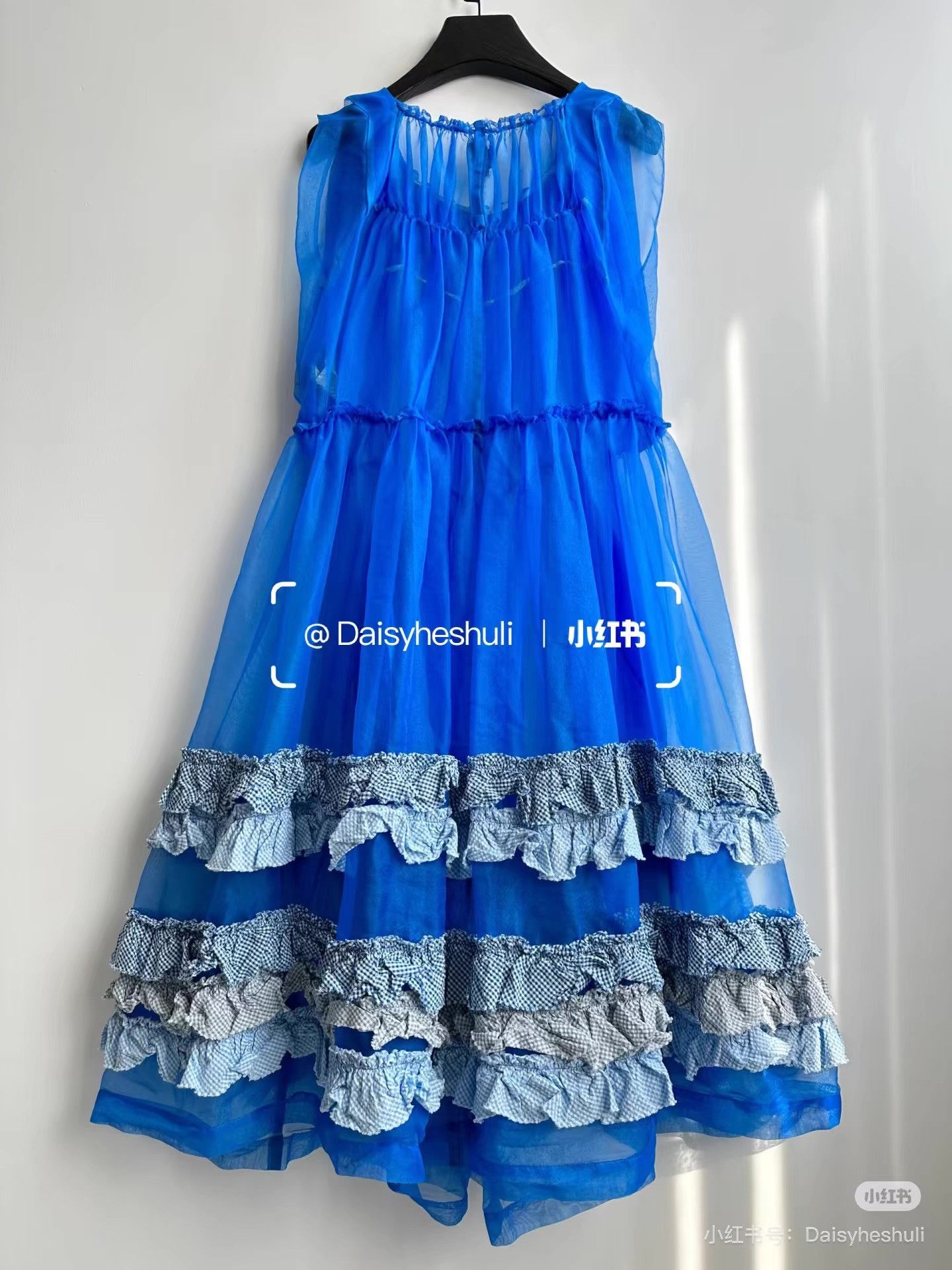 Comme des Garcons Comme des Garçons CDG Tricot Blue Lace Tulle Dress Ｑ24 Size M / US 6-8 / IT 42-44 - 4 Thumbnail