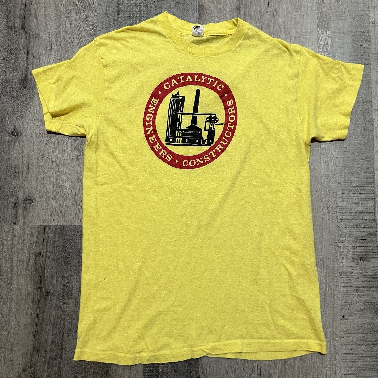 Hanes VTG 70s Peach Bottom Nuclear Plant Catalytic Engineers Shirt Size US L / EU 52-54 / 3 - 1 Thumbnail