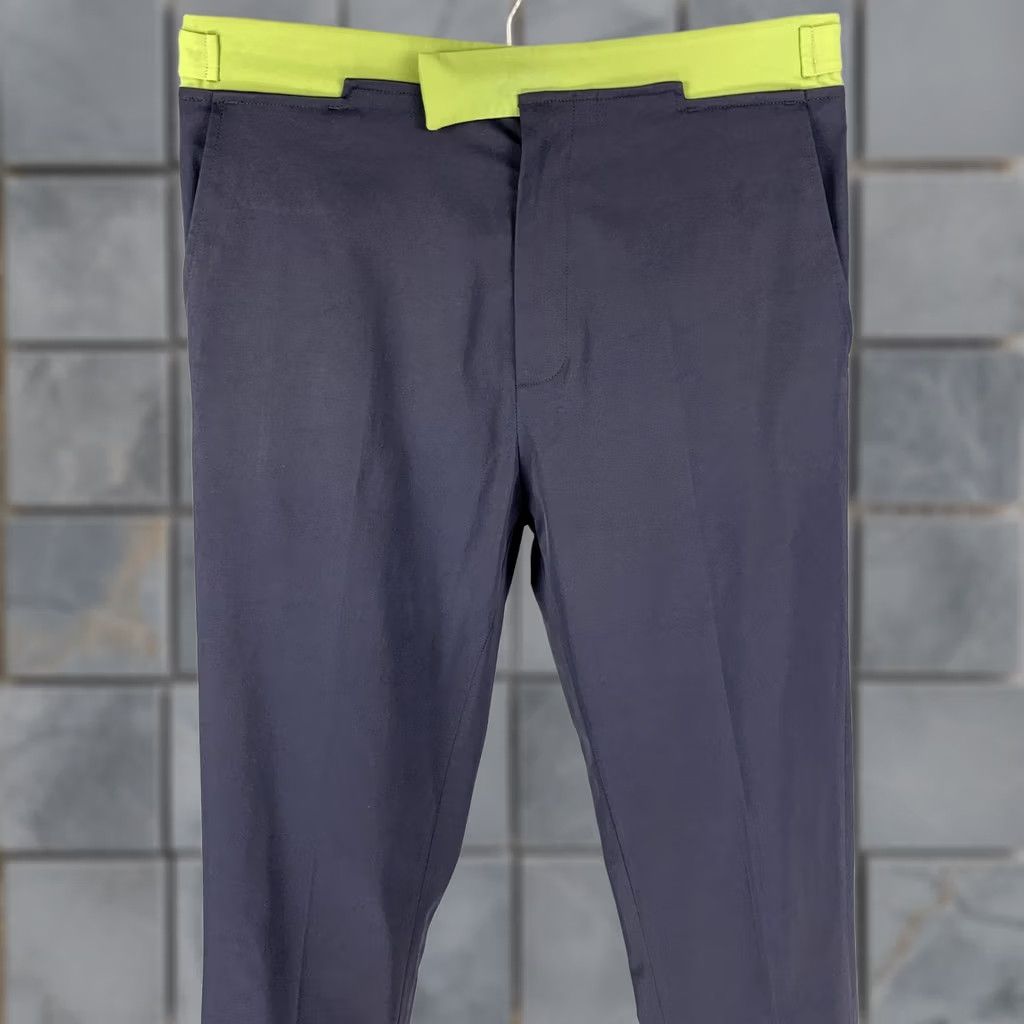 Bottega Veneta BOTTEGA VENETA Pants Mens 32 Color Block Wool Cupro Casual Inseam 31 Blue Green Italy Size US 32 / EU 48 - 1 Thumbnail
