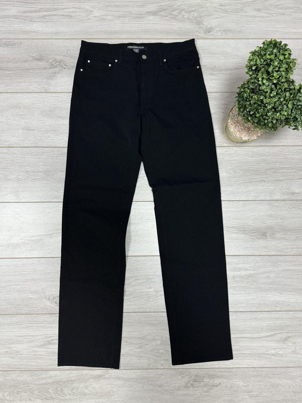 Versace Versace Jeans Couture vintage straight pants medusa head Size US 34 / EU 50 - 1 Thumbnail