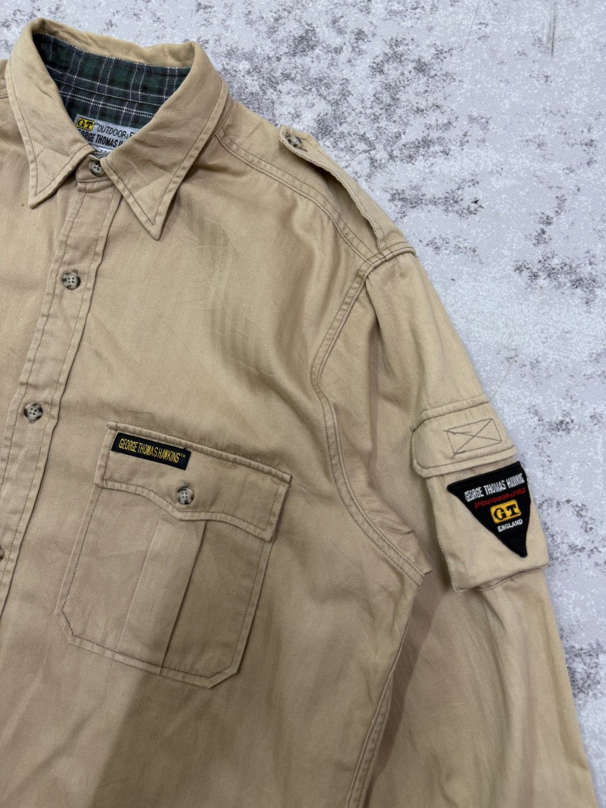 Japanese Brand VINTAGE GT HAWKINS ENGLAND OUTDOOR&FIELD BUTTON UP SHIRT Size US XL / EU 56 / 4 - 4 Thumbnail