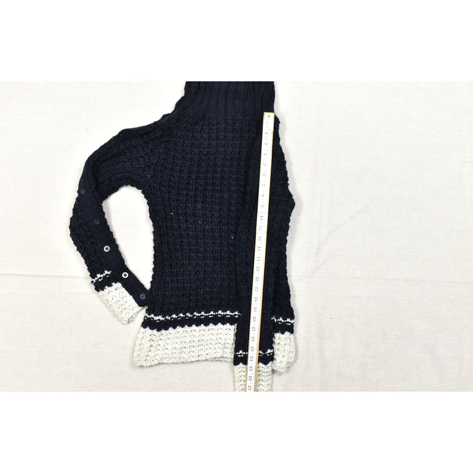 Loft LOFT Women Blue Knit Wool Alpaca Blend Button Neck Turtleneck Sweater Knit Pullover XS? no, S; Size S; Regular; Blue; Sweater; Women Size S / US 4 / IT 40 - 4 Thumbnail