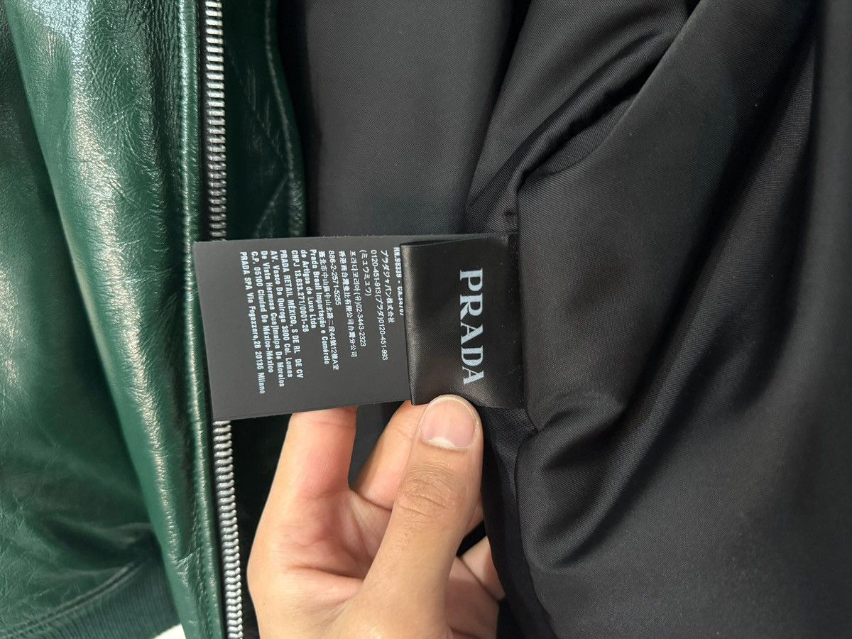 Prada Prada Oversized nappa leather bomber jacket bottle green Size US XXL / EU 58 / 5 - 8 Thumbnail