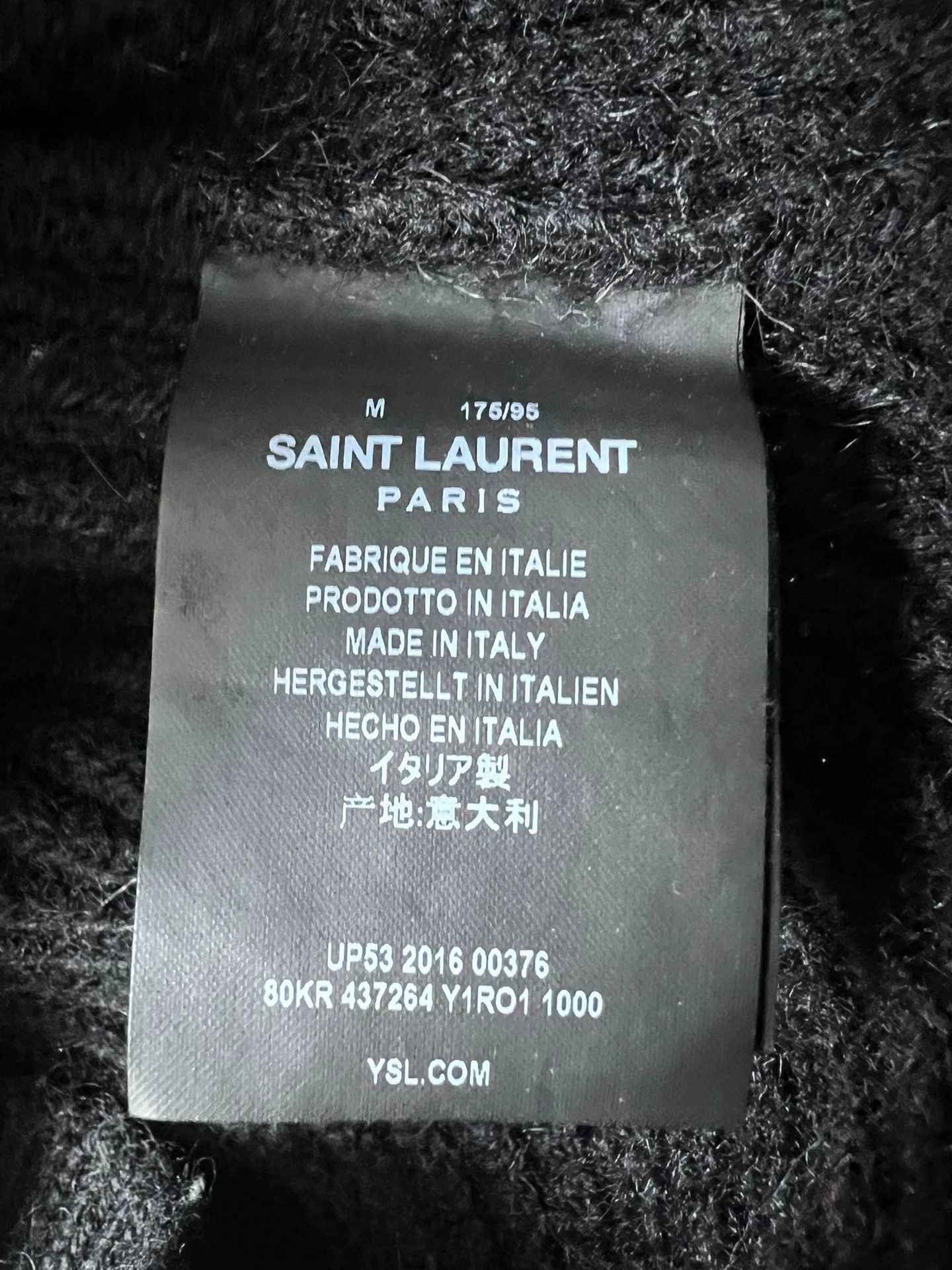 Saint Laurent Paris SLP 16fw black shawl collar cardigan M Size US M / EU 48-50 / 2 - 6 Thumbnail