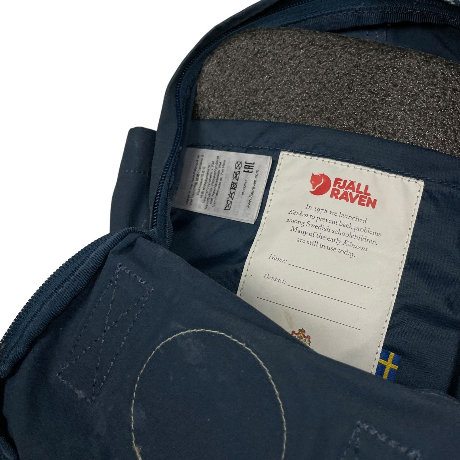 Fjallraven Fjallraven Kanken Mini Men's Navy Everyday Outdoor Backpack Size ONE SIZE - 5 Thumbnail