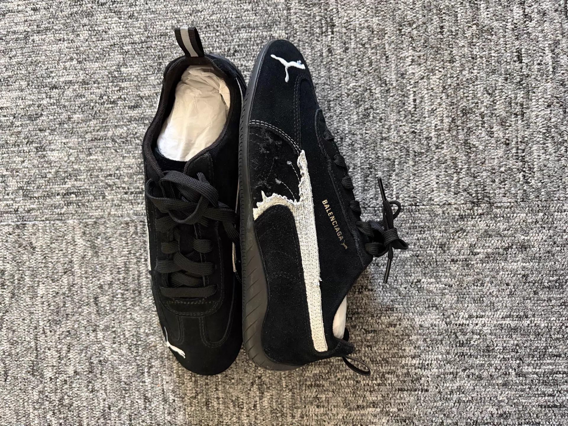 Balenciaga Balenciaga x Puma Speedcat Black Suede Worn ThinSole Size US 8.5 / IT 38.5 - 3 Thumbnail