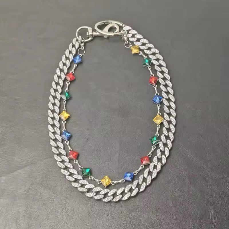 Jewelry Cuban Crystal Pant Waist Chain Size ONE SIZE - 4 Thumbnail