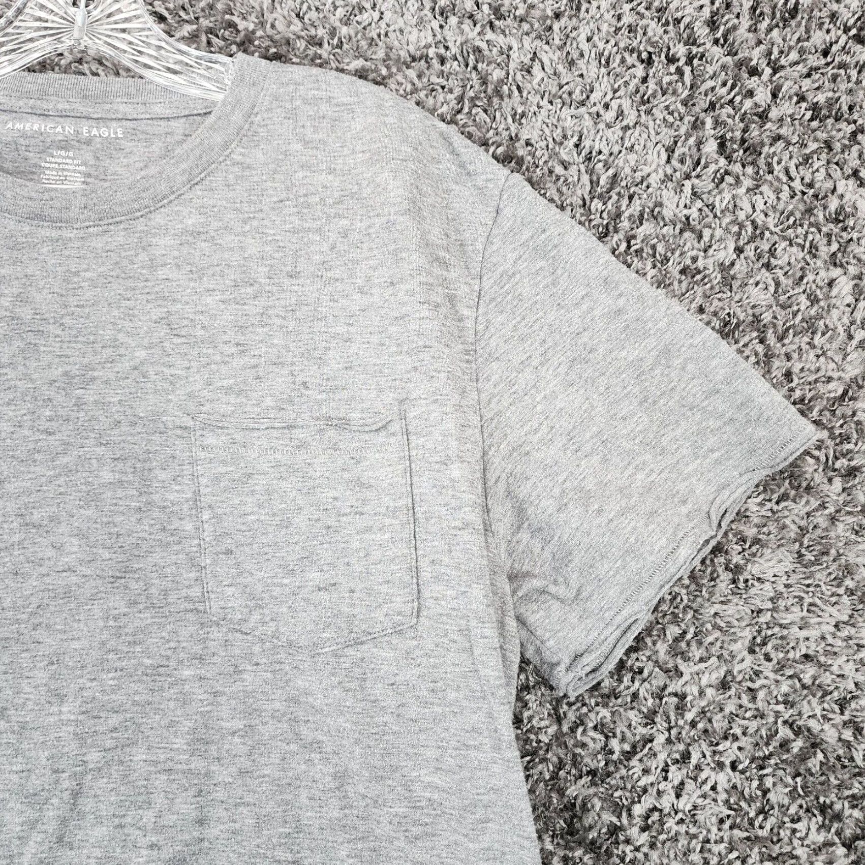 American Eagle Outfitters American Eagle Mens Gray Short Sleeve T Shirt Large Size US 33 - 3 Thumbnail