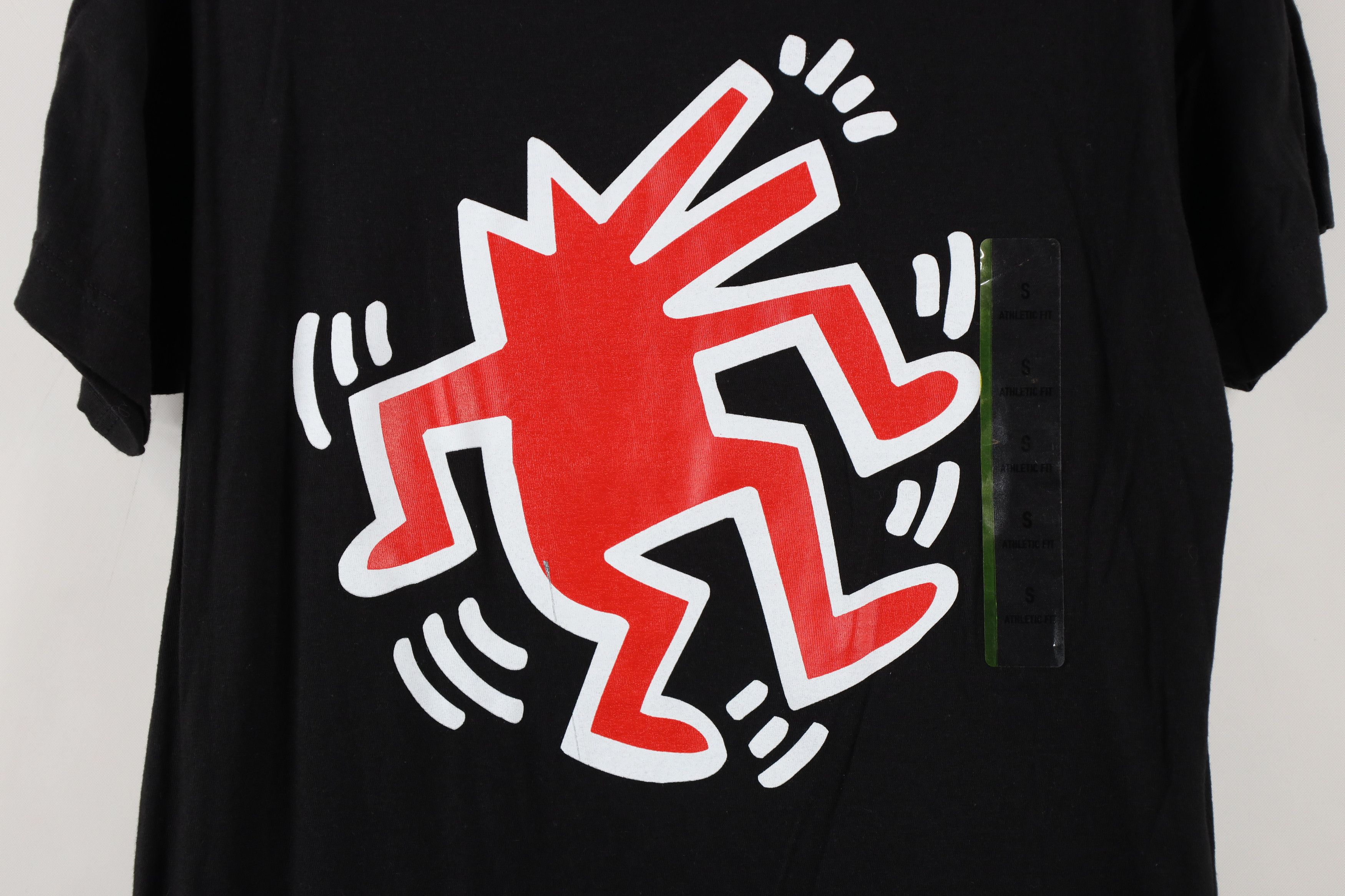 Vintage Deadstock Retro Y2K Keith Haring Art Dog T-Shirt Black Size US S / EU 44-46 / 1 - 4 Thumbnail