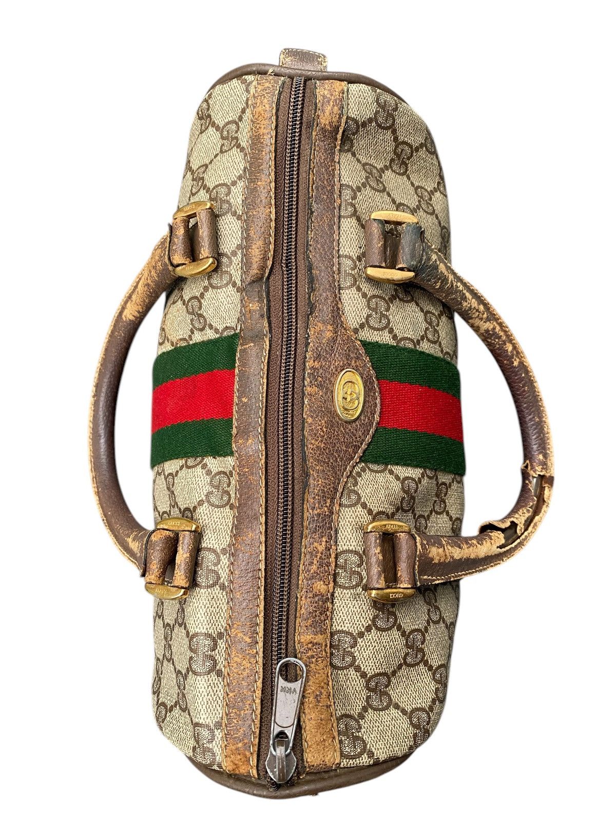 Gucci Gucci Ripped Speedy Vintage Brown Leather Boston Bag ITALY Size ONE SIZE - 7 Thumbnail
