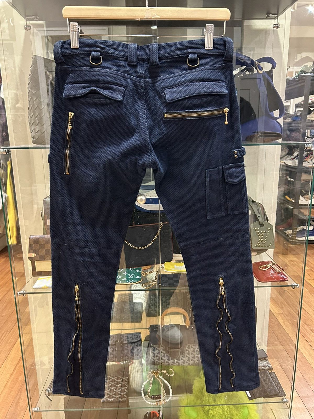 Blackmeans Blackmeans Wool Bondage Cargo Denim Jeans Size US 32 / EU 48 - 2 Thumbnail