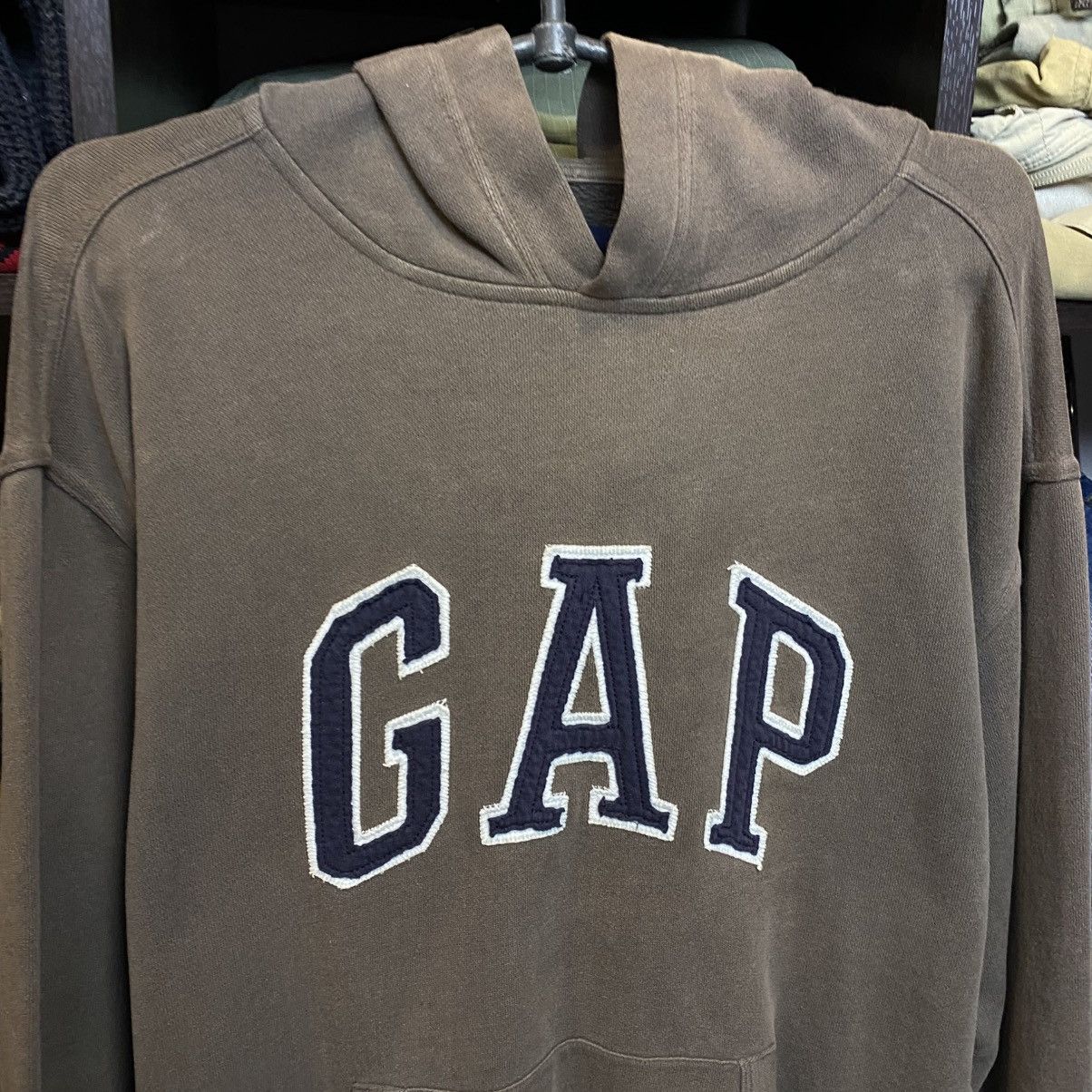 Gap Vintage Gap Big Logo y2k streetwear brown hoodie size S Size US S / EU 44-46 / 1 - 2 Thumbnail