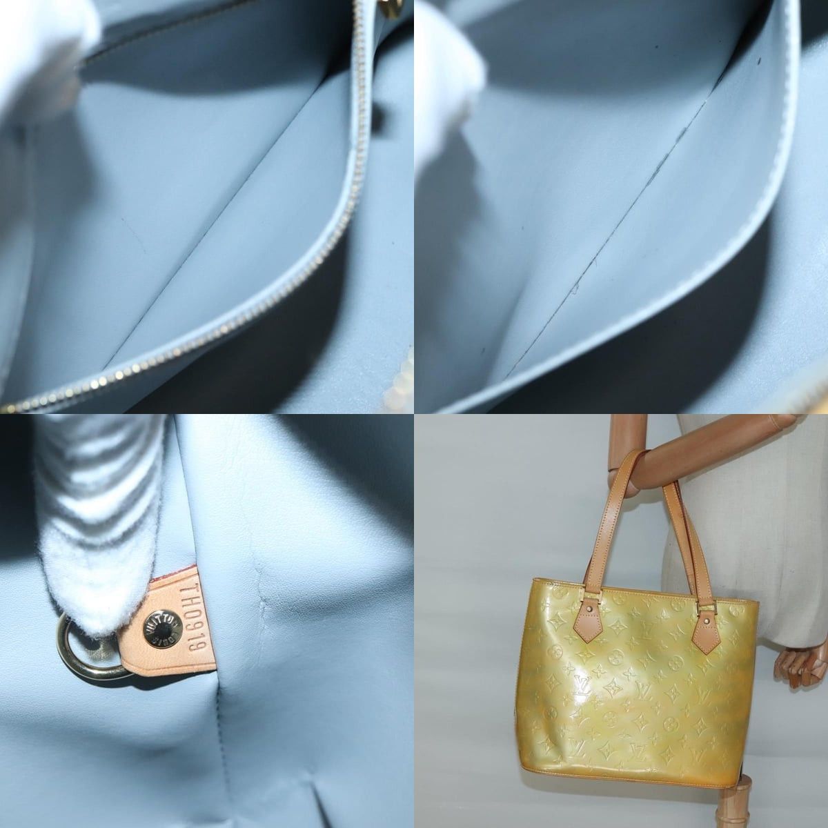 Louis Vuitton LOUIS VUITTON Monogram Vernis Houston Hand Bag Gris M91053 Size ONE SIZE - 11 Thumbnail