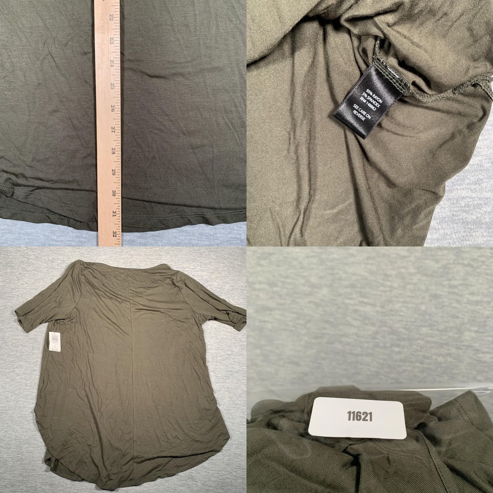 Torrid Torrid Shirt Womens 3X Olive Green Super Soft V Neck Tunic Top Plus Size 22-24 Size XXL / US 16-18 / IT 52-54 - 8 Thumbnail
