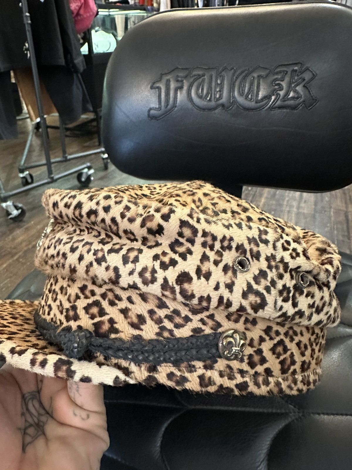 Chrome Hearts Chrome Hearts FULL LEOPARD CHEETAH CAPTAIN FLEUR HAT Size ONE SIZE - 4 Thumbnail