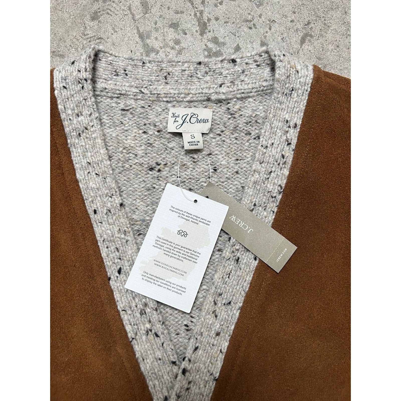 J.Crew Mens J Crew Wool And Italian Suede Cardigan NWT Size S Size S / US 4 / IT 40 - 3 Thumbnail
