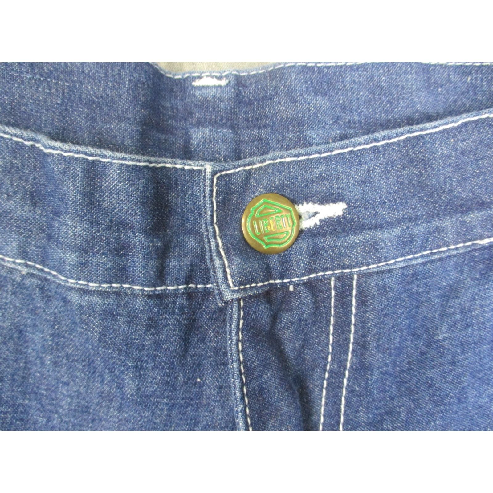 Denime Liberty Jeans Mens 30x28 Blue Relaxed Fit Denim Workwear PANTS Carpenter Straight Pocket Hammer Loop Mens Size US 30 / EU 46 - 5 Thumbnail