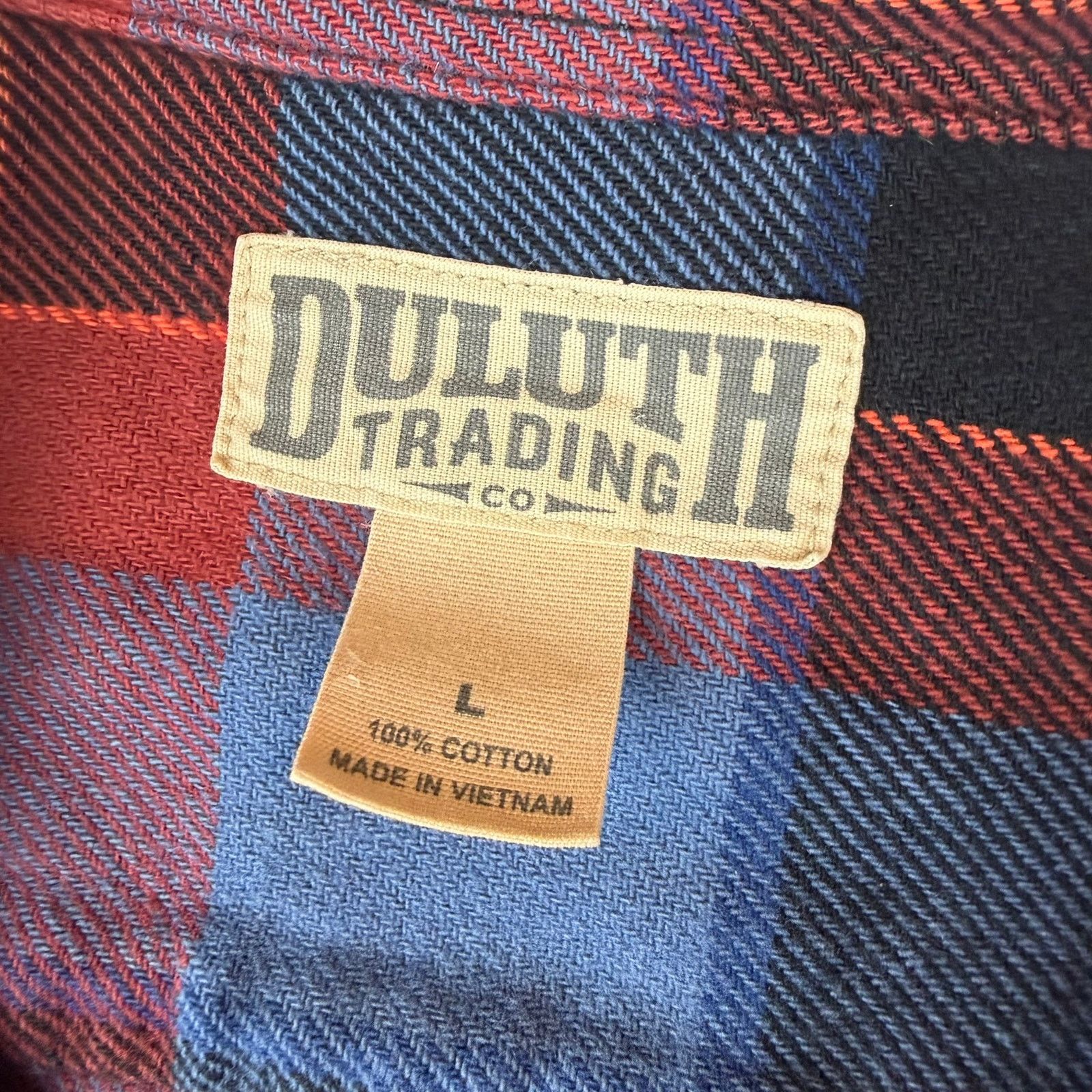 Duluth Trading Company Duluth Trading Co Flannel Shirt Large Blue Red Plaid Size US L / EU 52-54 / 3 - 3 Thumbnail