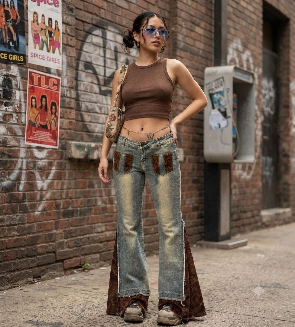 If Six Was Nine 2000s Hysteric Hybrid Wide Flare Bootcut Jeans y2k Lgb Size US 30 / EU 46 - 7 Thumbnail