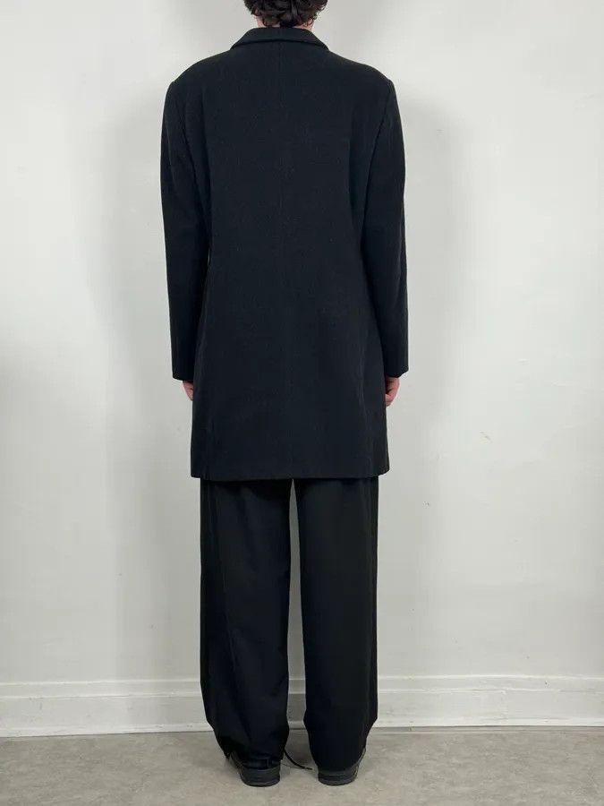 Emporio Armani 1990s Emporio Armani Dark Obscure Wool Long Coat Size US M / EU 48-50 / 2 - 3 Thumbnail
