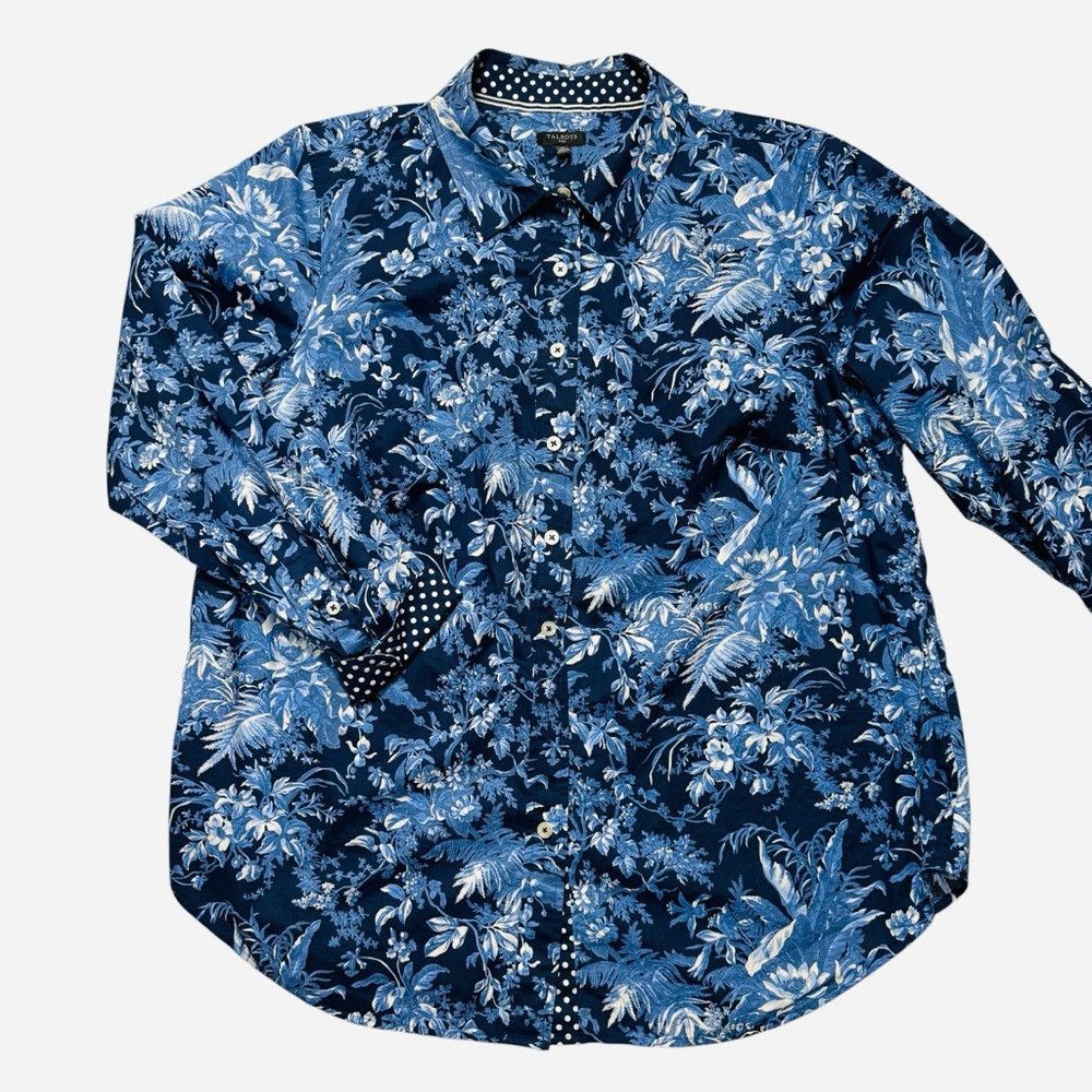 Talbots Talbots Cotton Fall Toile Button Front Shirt Size 1X Size XL / US 12-14 / IT 48-50 - 5 Thumbnail