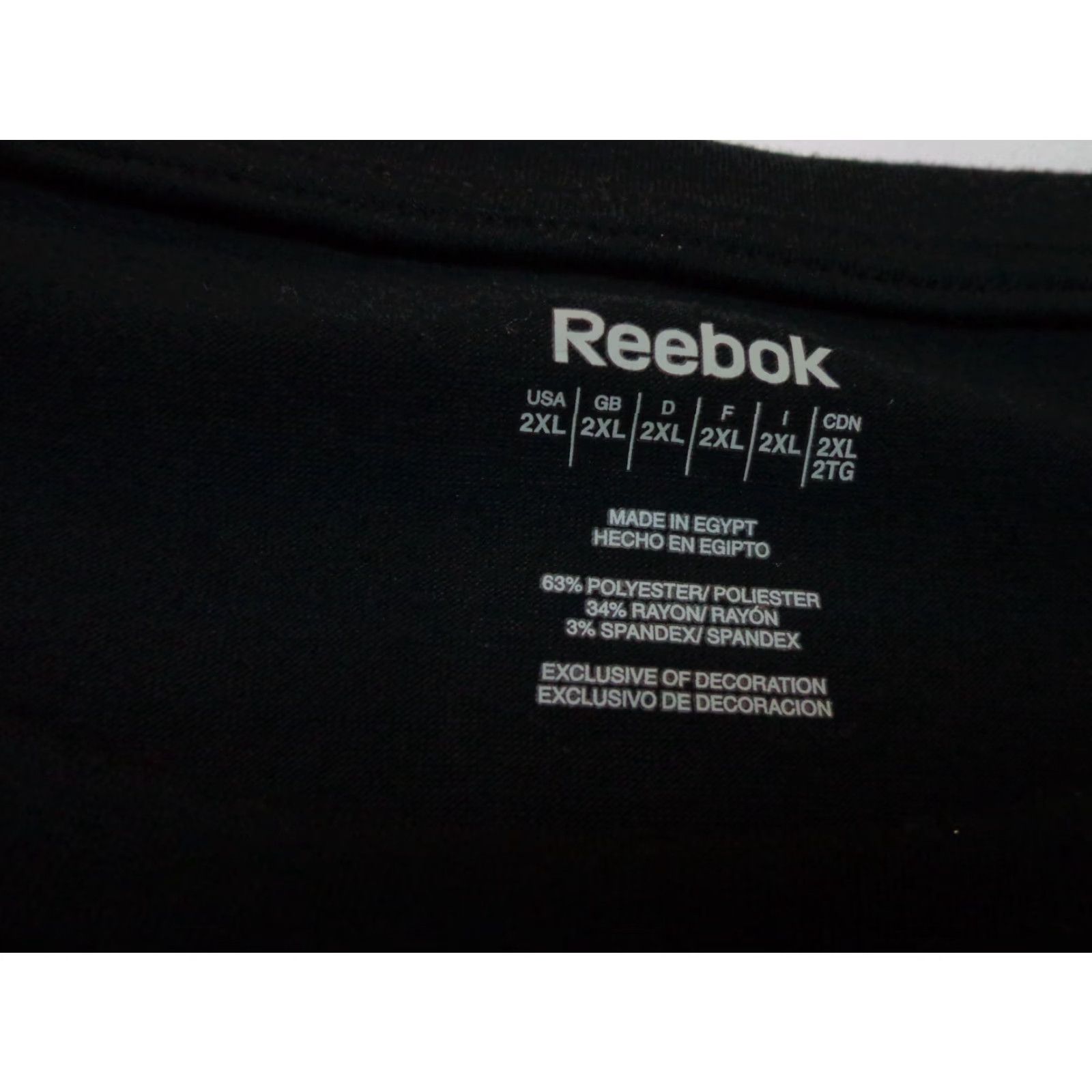 Reebok Reebok Women's Solid T-Shirt Black 2XL Shirt Short Sleeve Travel Summer Mens? Size XXL / US 16-18 / IT 52-54 - 3 Thumbnail