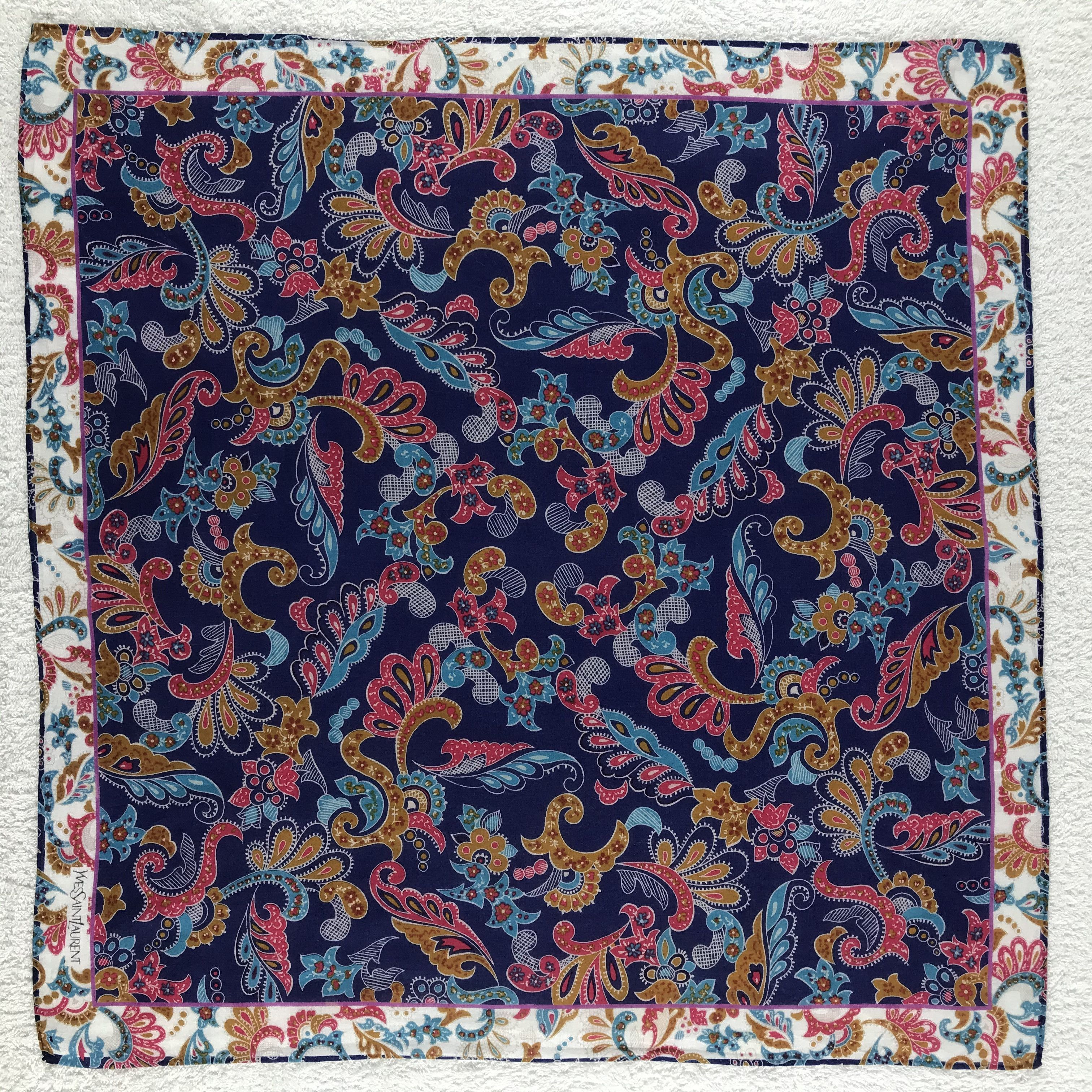 Vintage × Yves Saint Laurent Yves Saint Laurent Bandana / Handkerchief /Neckerchief -S147 Size ONE SIZE - 1 Thumbnail